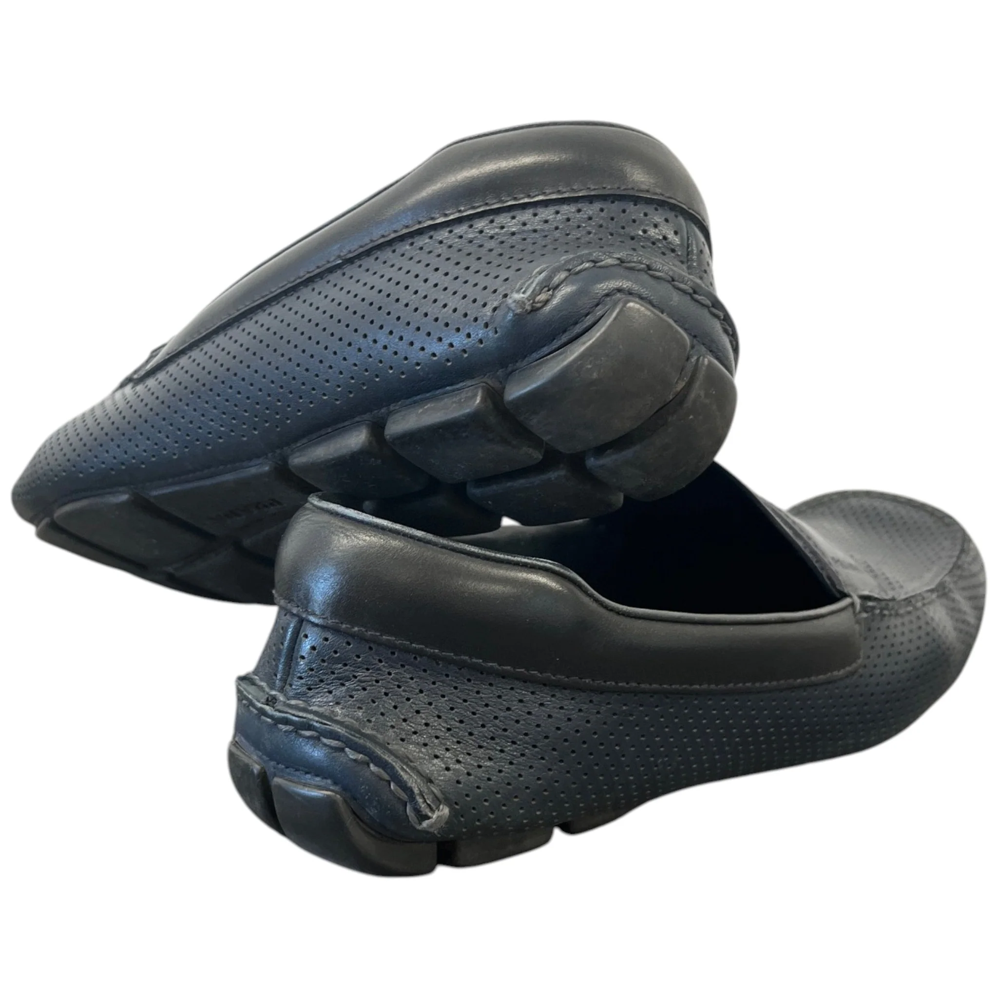 Men's Perforated Loafers Navy Size EU 42 / UK 8 - Image 10