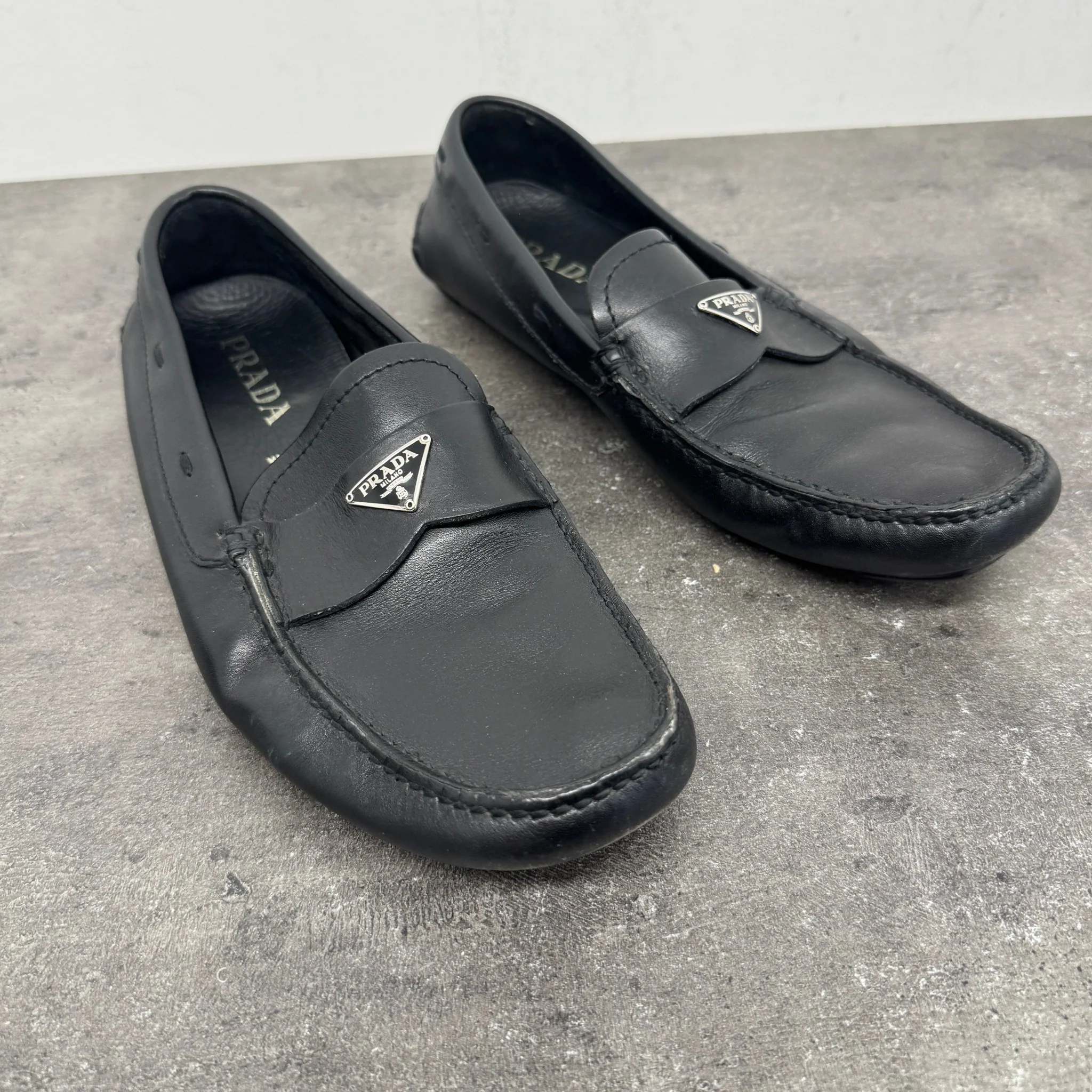 Men's Plaque Logo Loafers Black Size EU 42 / UK 8 - Image 11