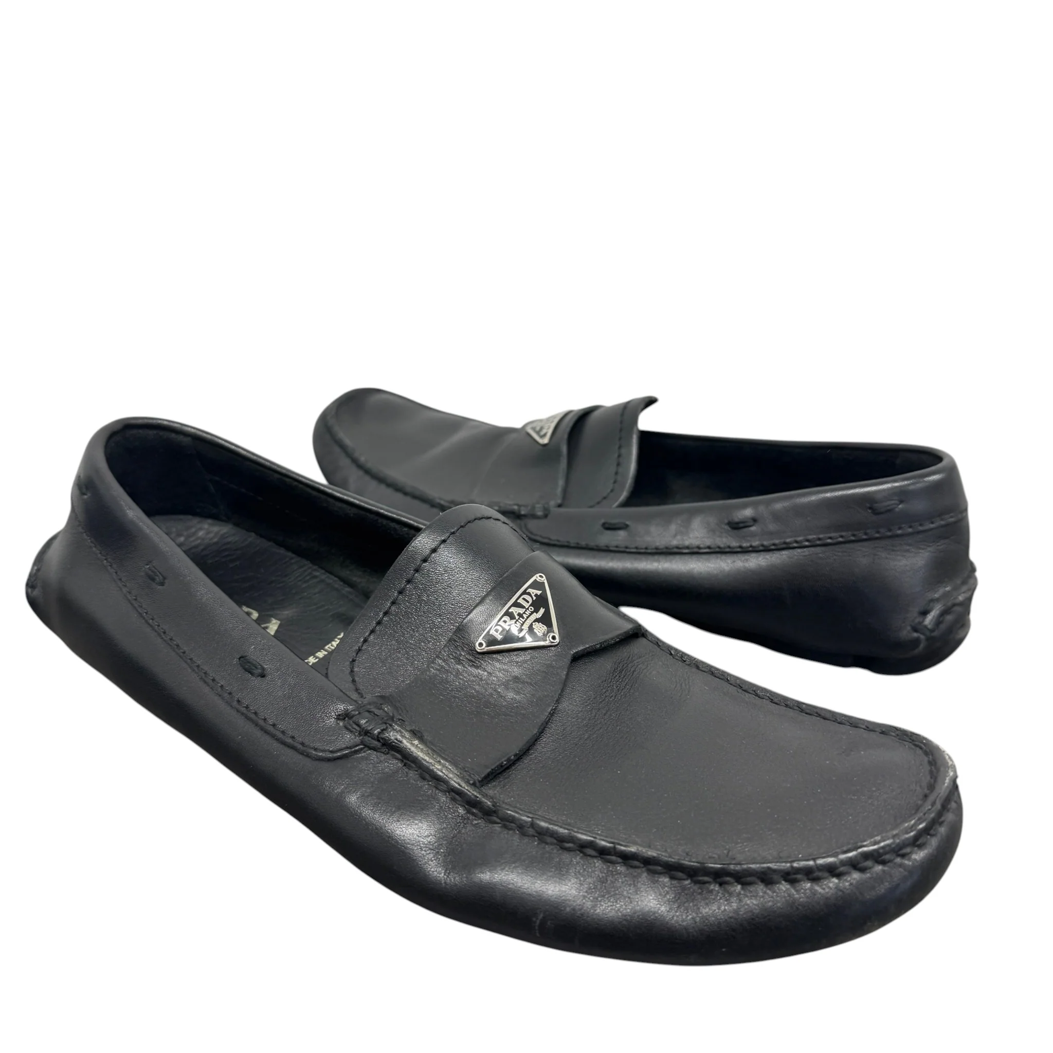 Men's Plaque Logo Loafers Black Size EU 42 / UK 8 - Image 3