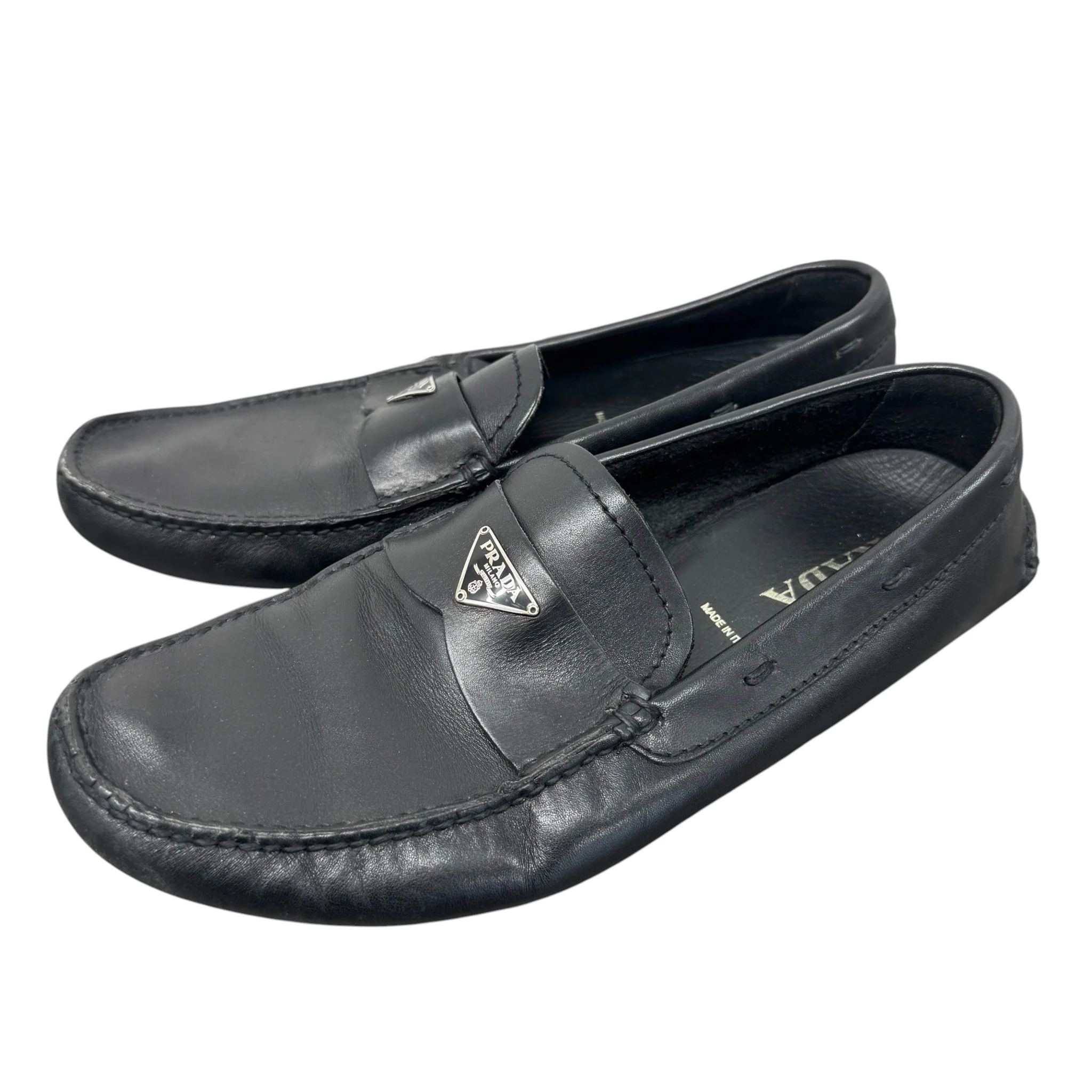 Men's Plaque Logo Loafers Black Size EU 42 / UK 8 - Image 7