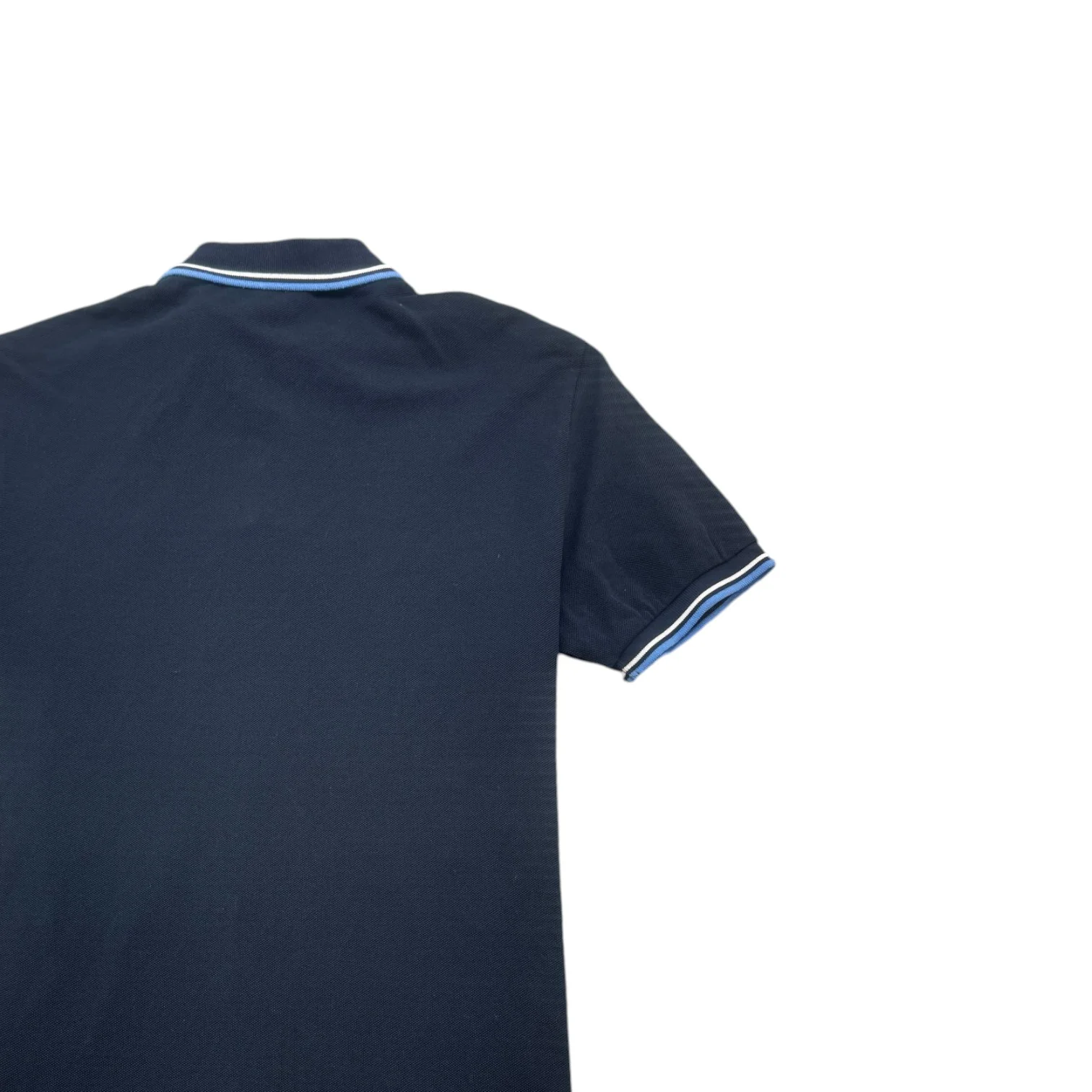 Men's Plaque Logo Polo Shirt Navy Size L - Image 4