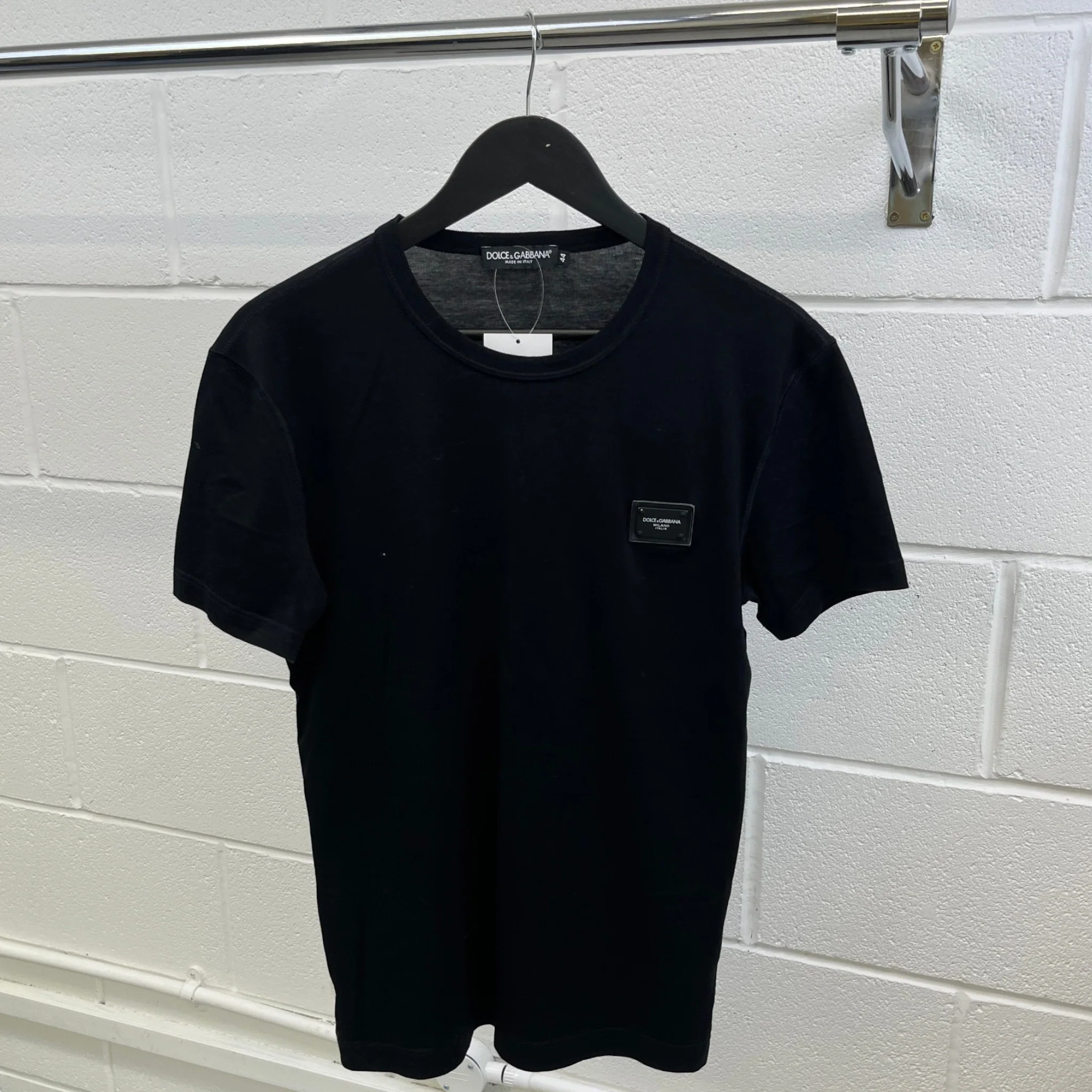 Men's Plaque Logo T-Shirt Black Size IT 44 / UK XS - Image 8