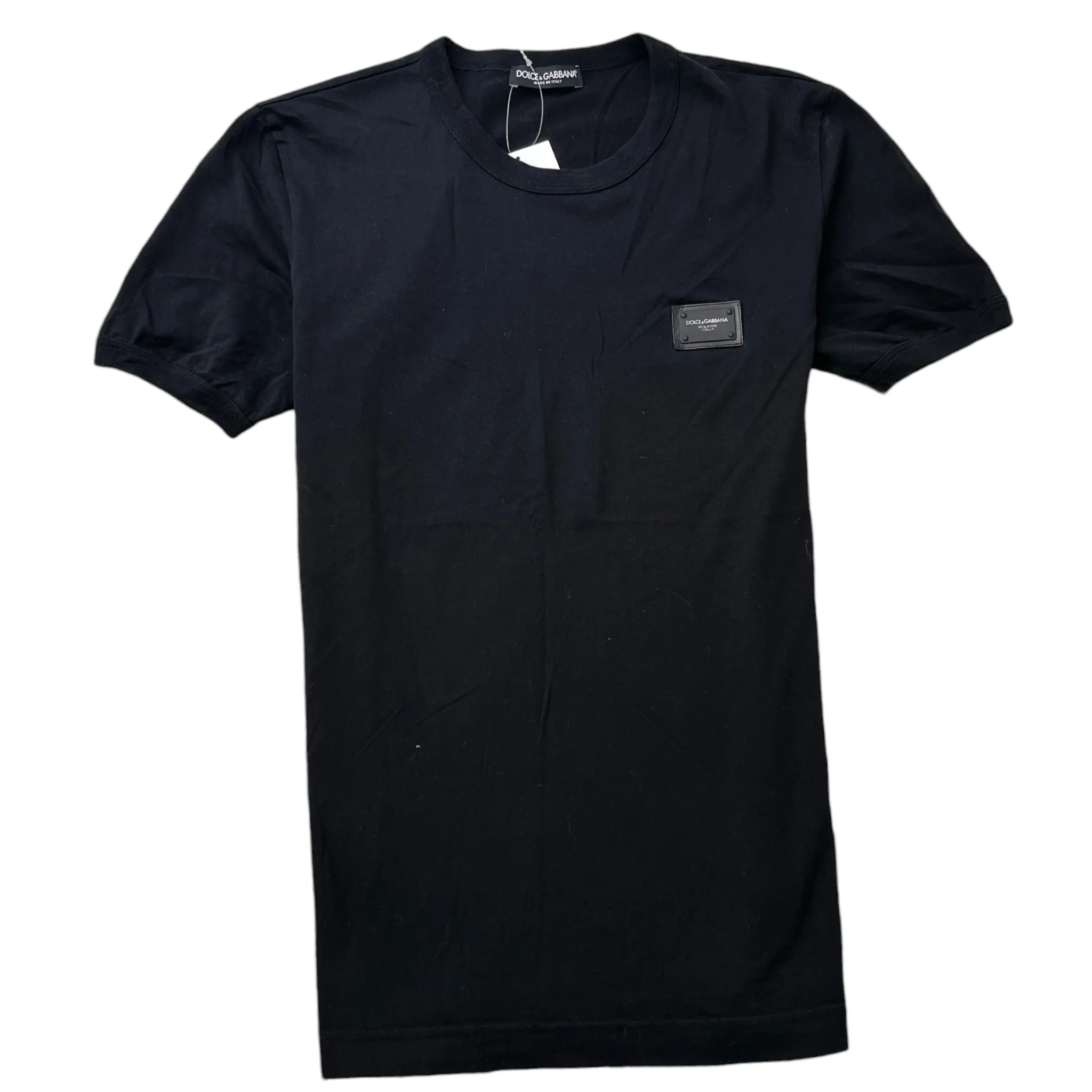 Men's Plaque Logo T-Shirt Black Size IT 48 / UK M