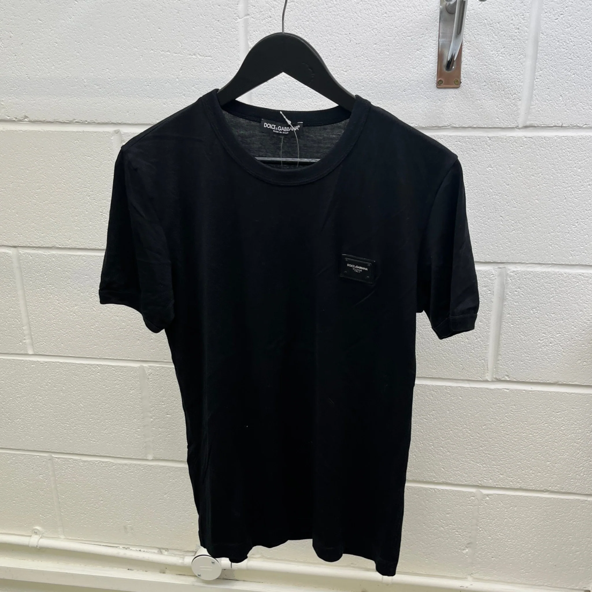 Men's Plaque Logo T-Shirt Black Size IT 48 / UK M - Image 8