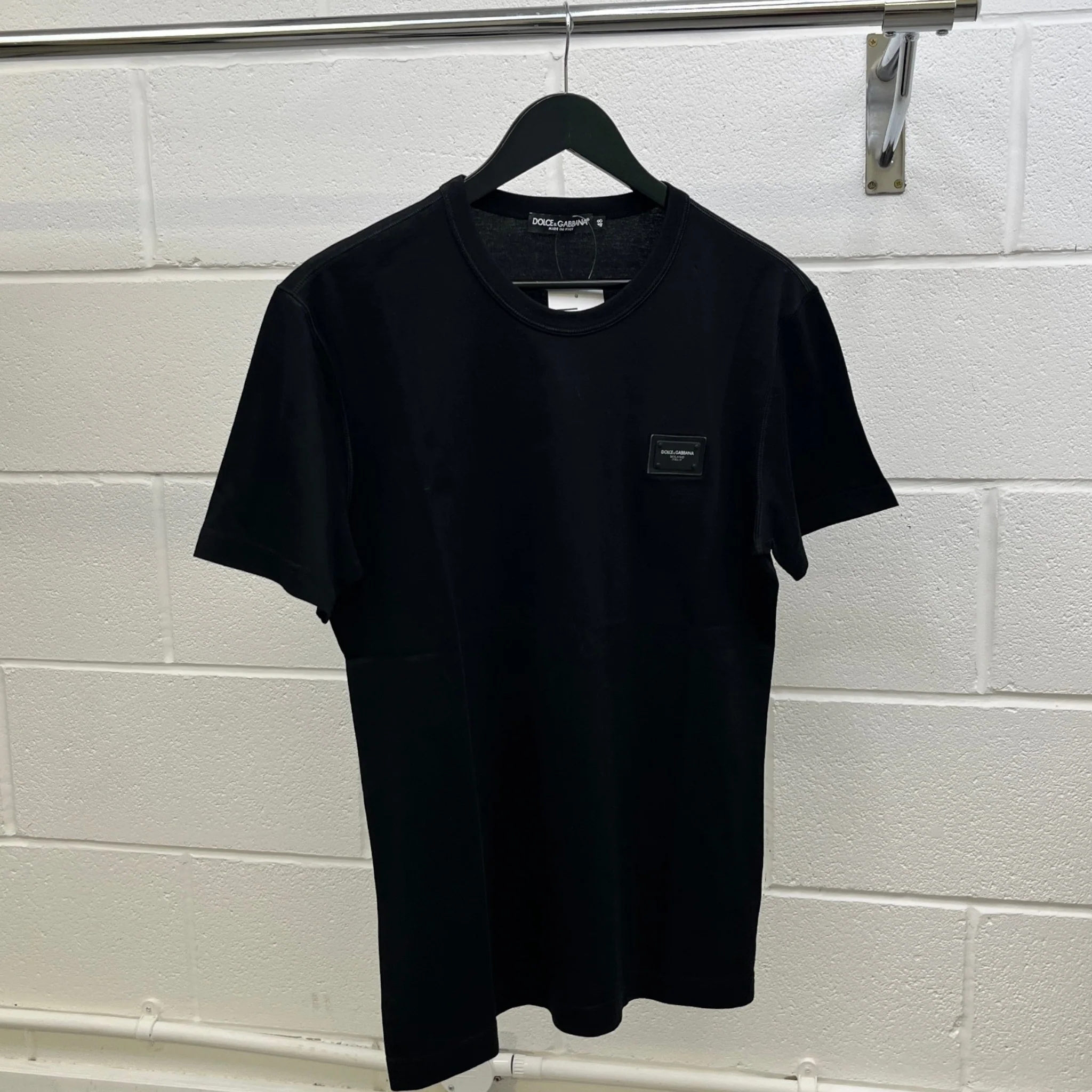 Men's Plaque Logo T-Shirt Black Size IT 48 / UK M - Image 8