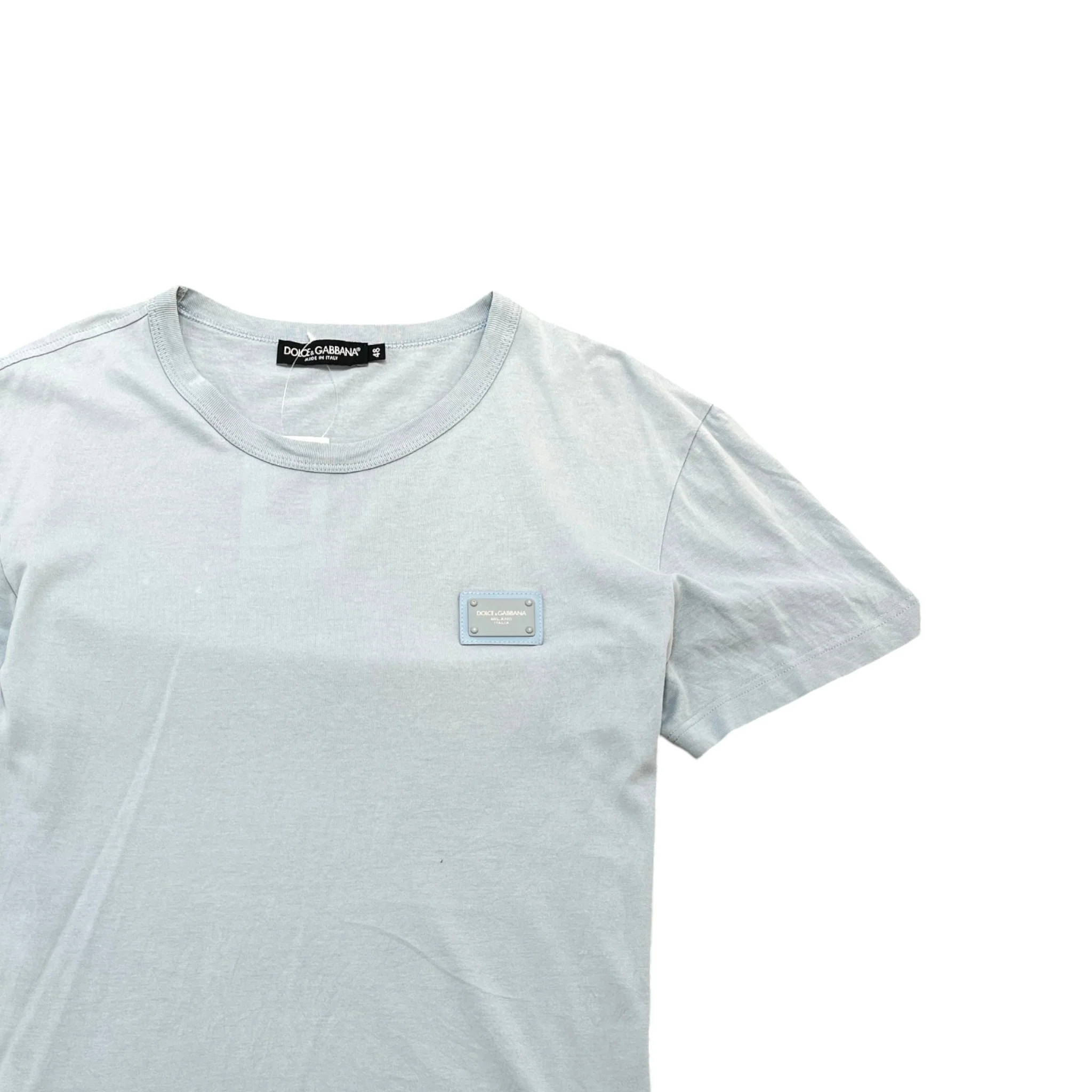 Men's Plaque Logo T-Shirt Blue Size IT 48 / UK M - Image 3