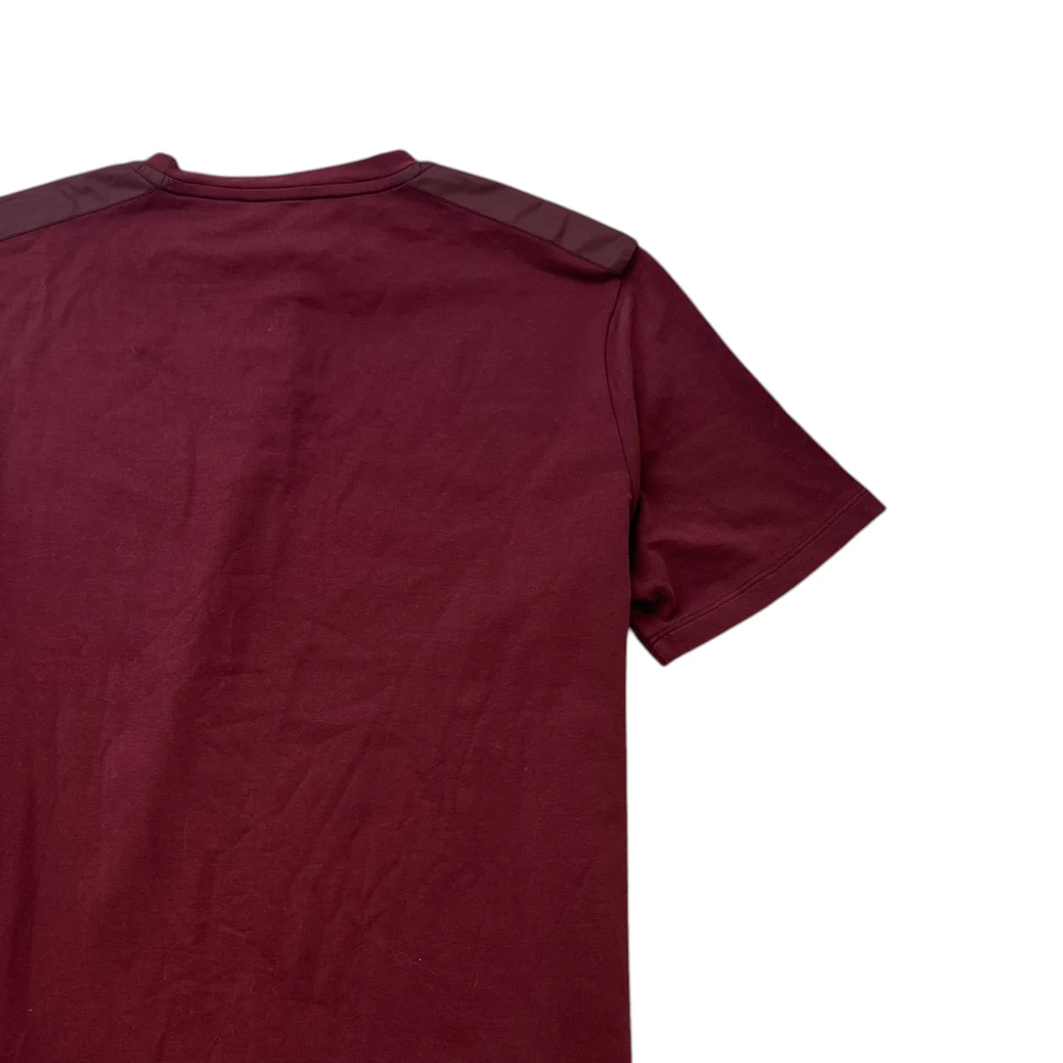 Men's Plaque Logo T-Shirt Burgundy Size M - Image 4