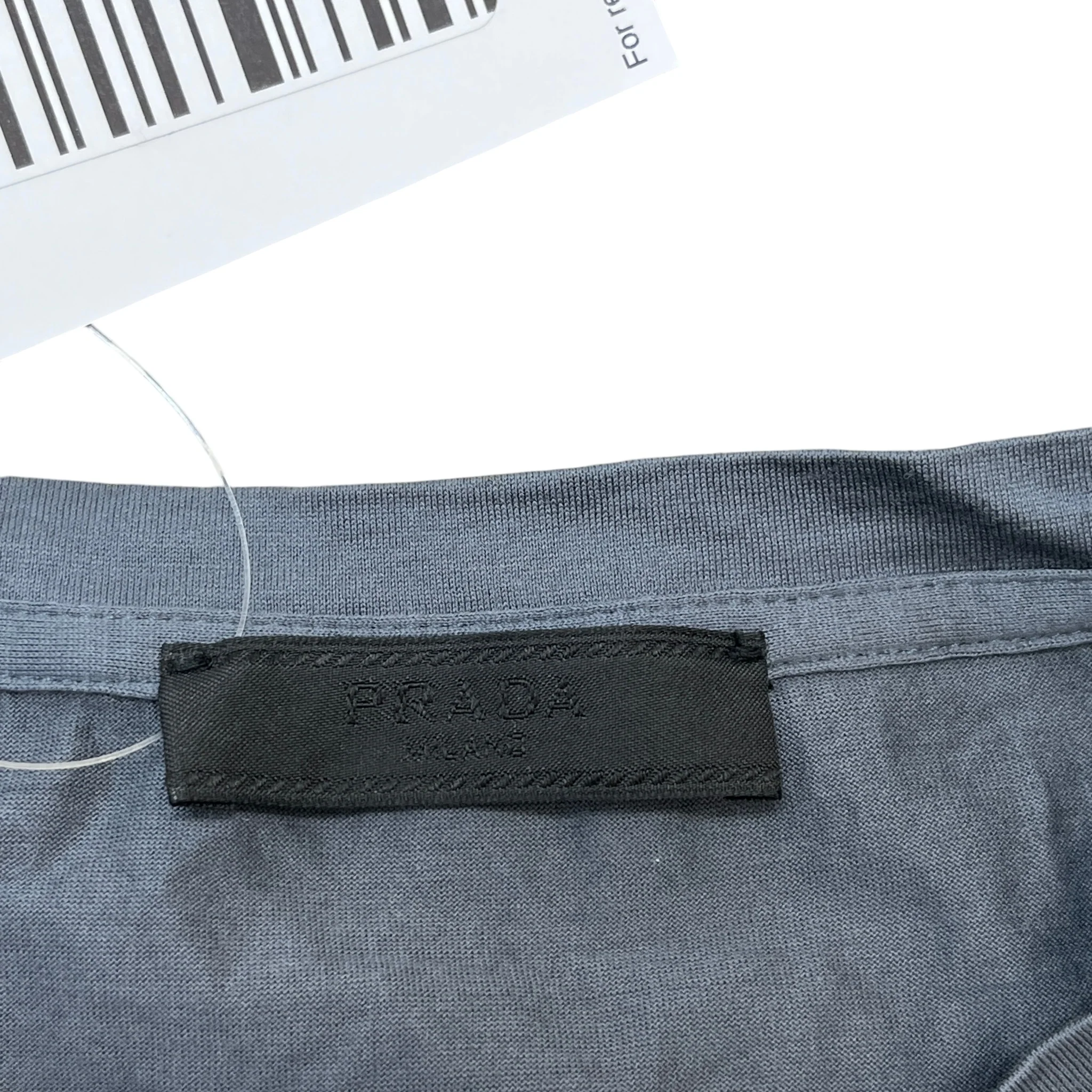 Men's Plaque Logo T-Shirt Grey Size M - Image 5