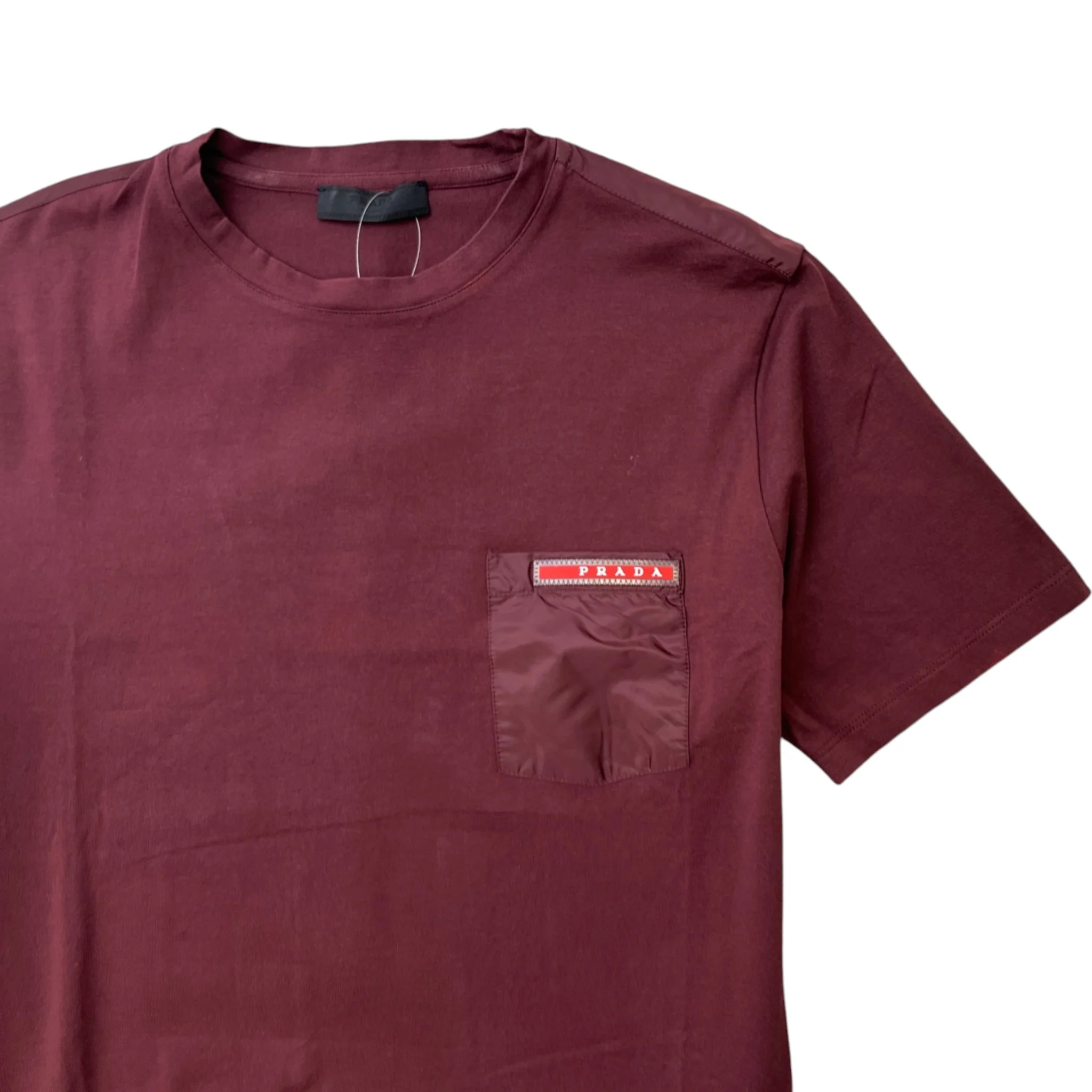 Men's Pocket Logo T-Shirt Burgundy Size M - Image 5