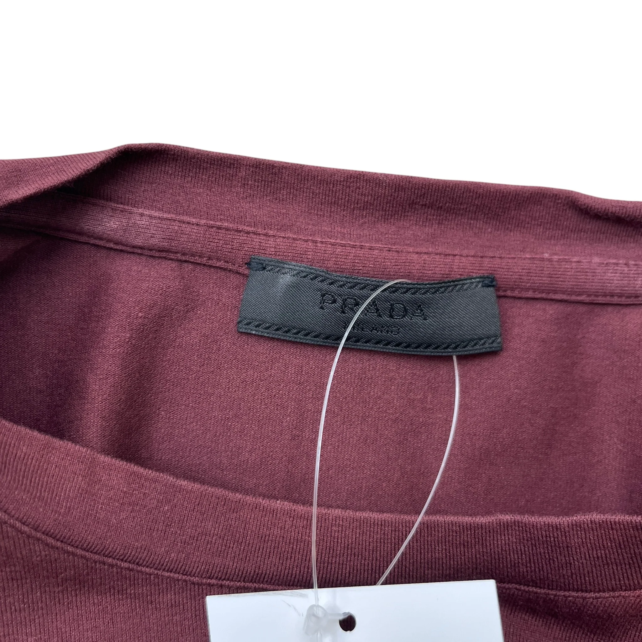 Men's Pocket Logo T-Shirt Burgundy Size M - Image 7