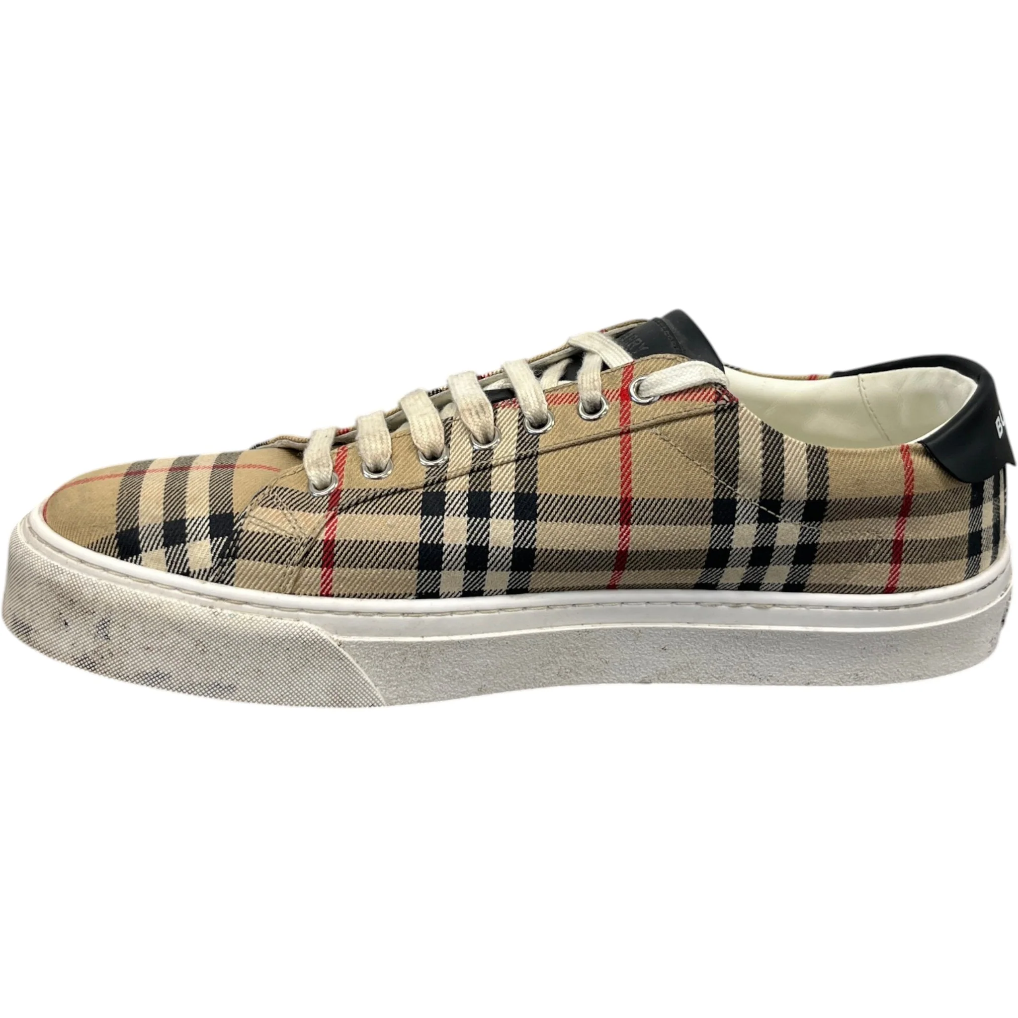Men's Rangleton Checked Low Trainers Beige Size EU 44 / UK 10 - Image 2