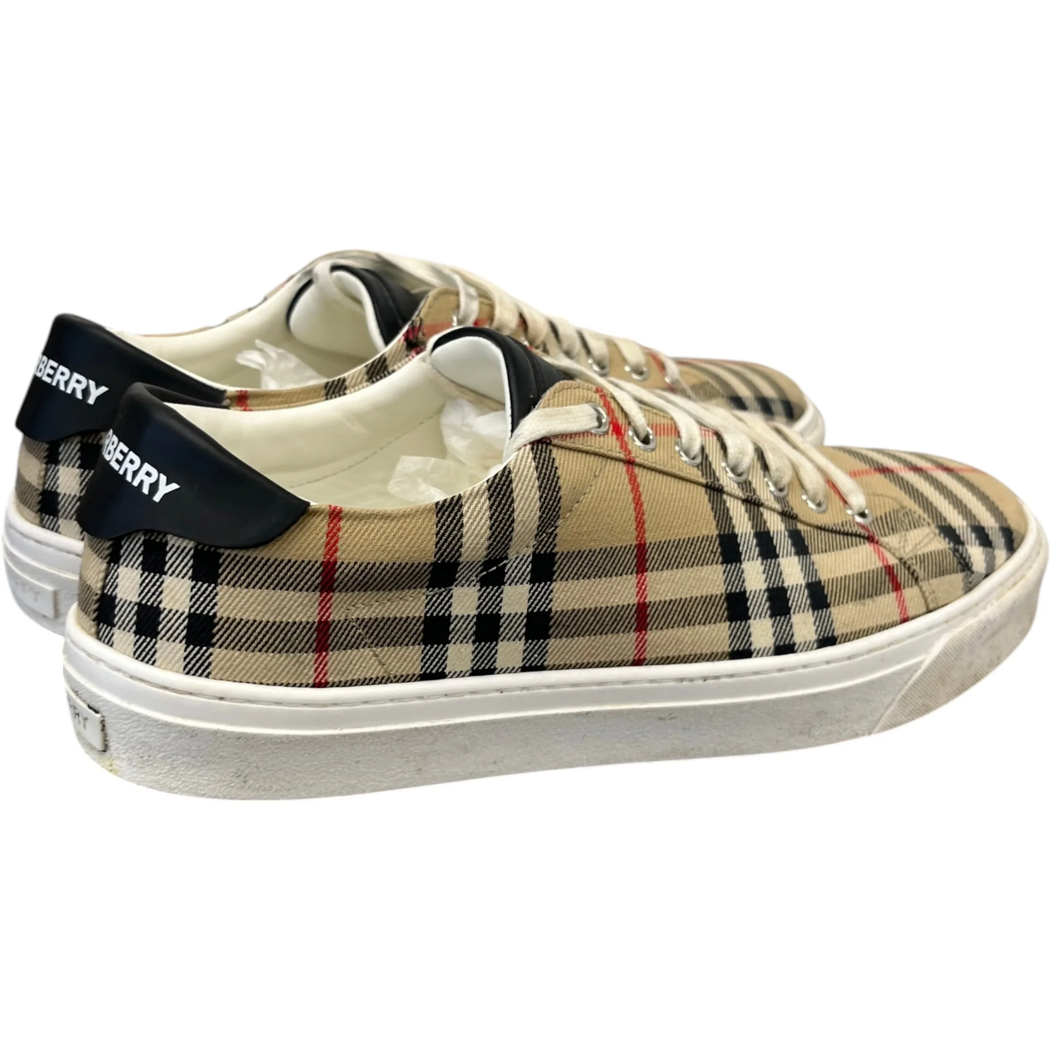 Men's Rangleton Checked Low Trainers Beige Size EU 44 / UK 10 - Image 8