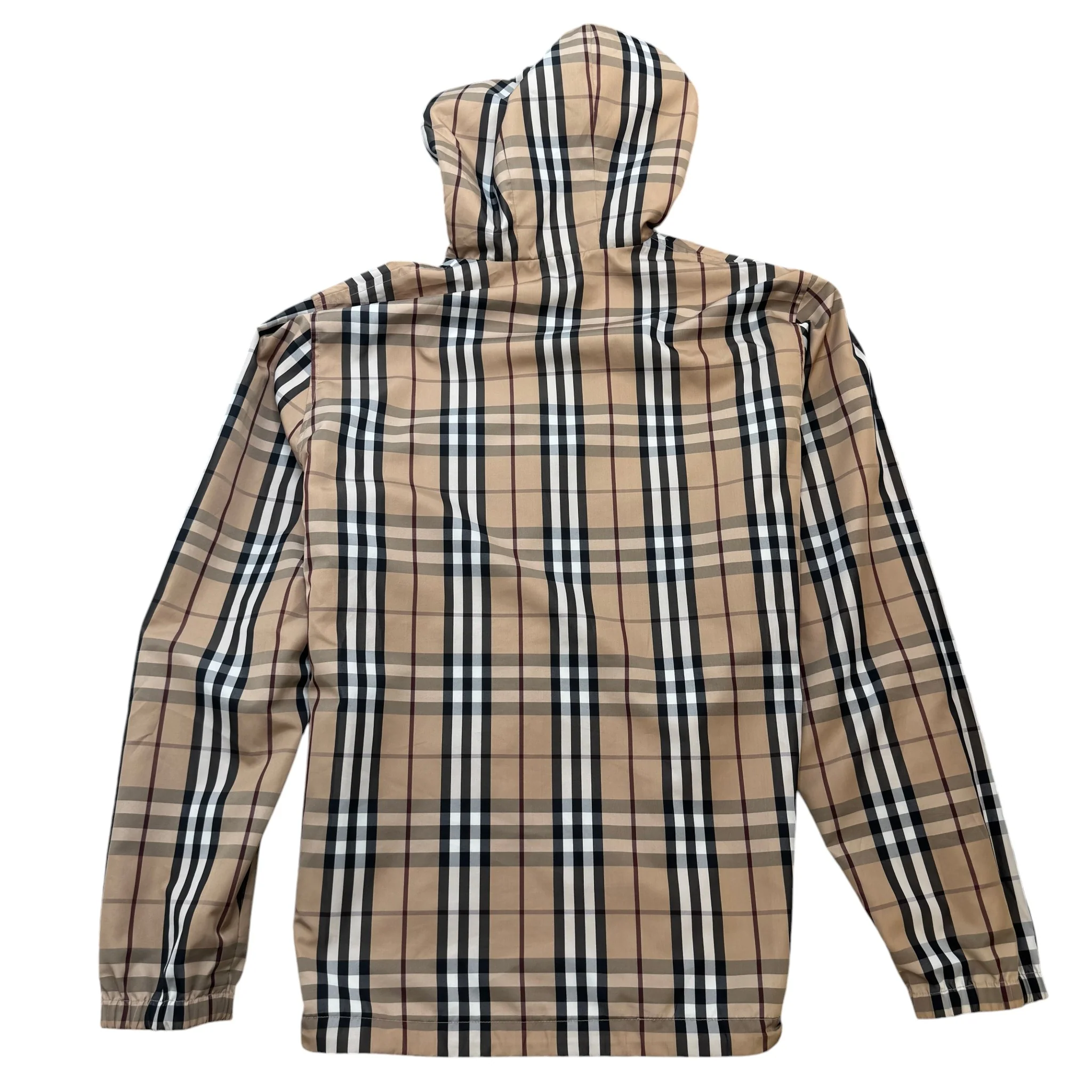Men's Reversible Nova Check Jacket Beige Size M - Image 3