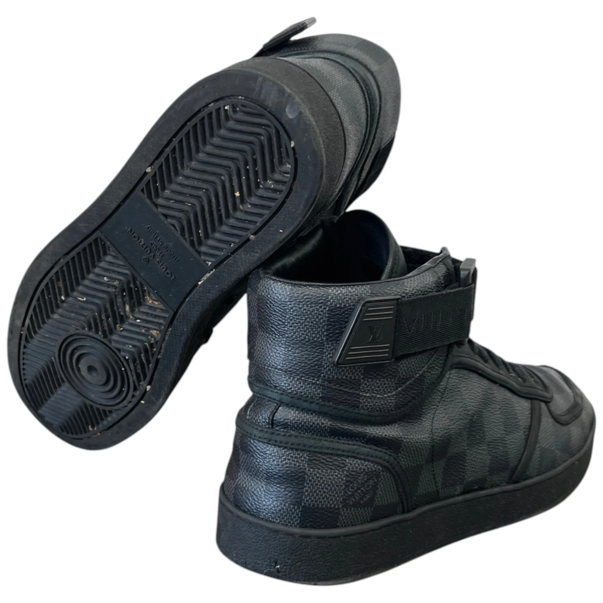 Men's Rivoli Damier High Trainers Black Size EU 40 / UK 6 - Image 10