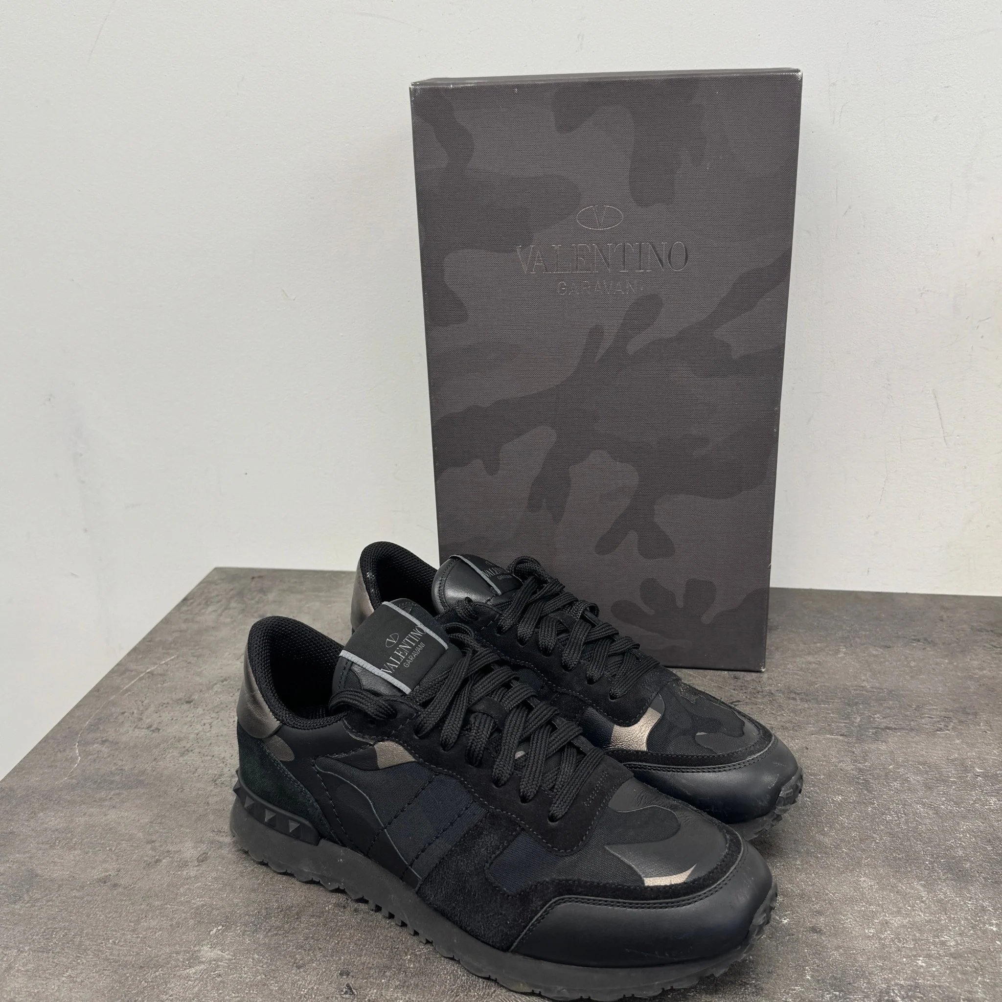 Men's Rockrunner Camouflage Low Trainers Black Size EU 40 / UK 6 - Image 11