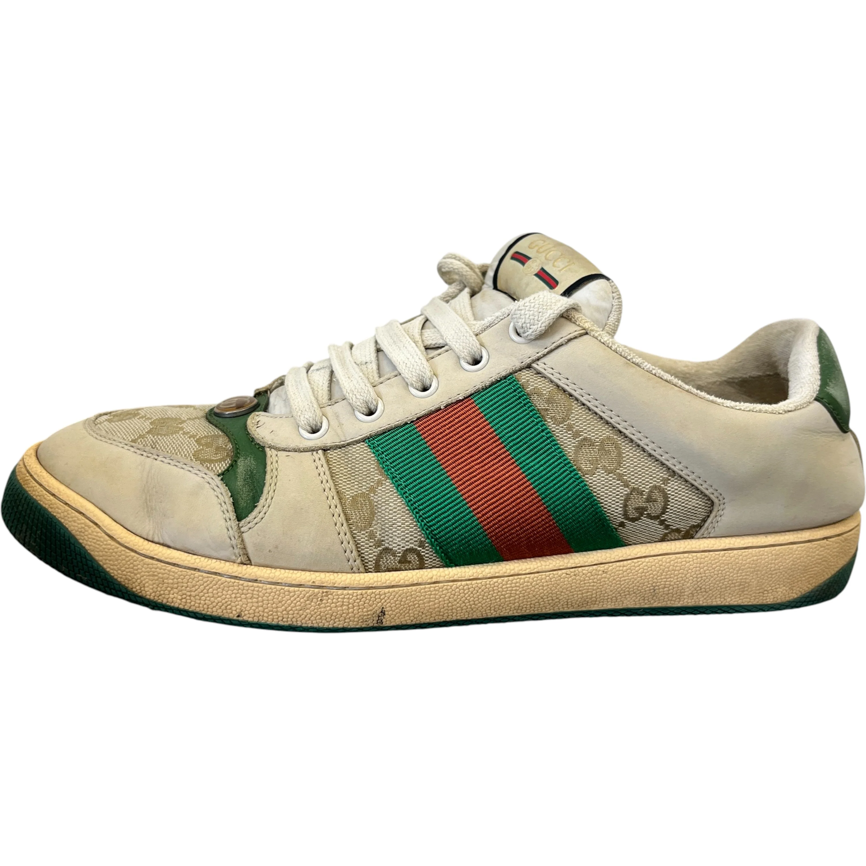 Men's Screener Distressed Low Trainers Green Size EU 42.5 / UK 8.5 - Image 5