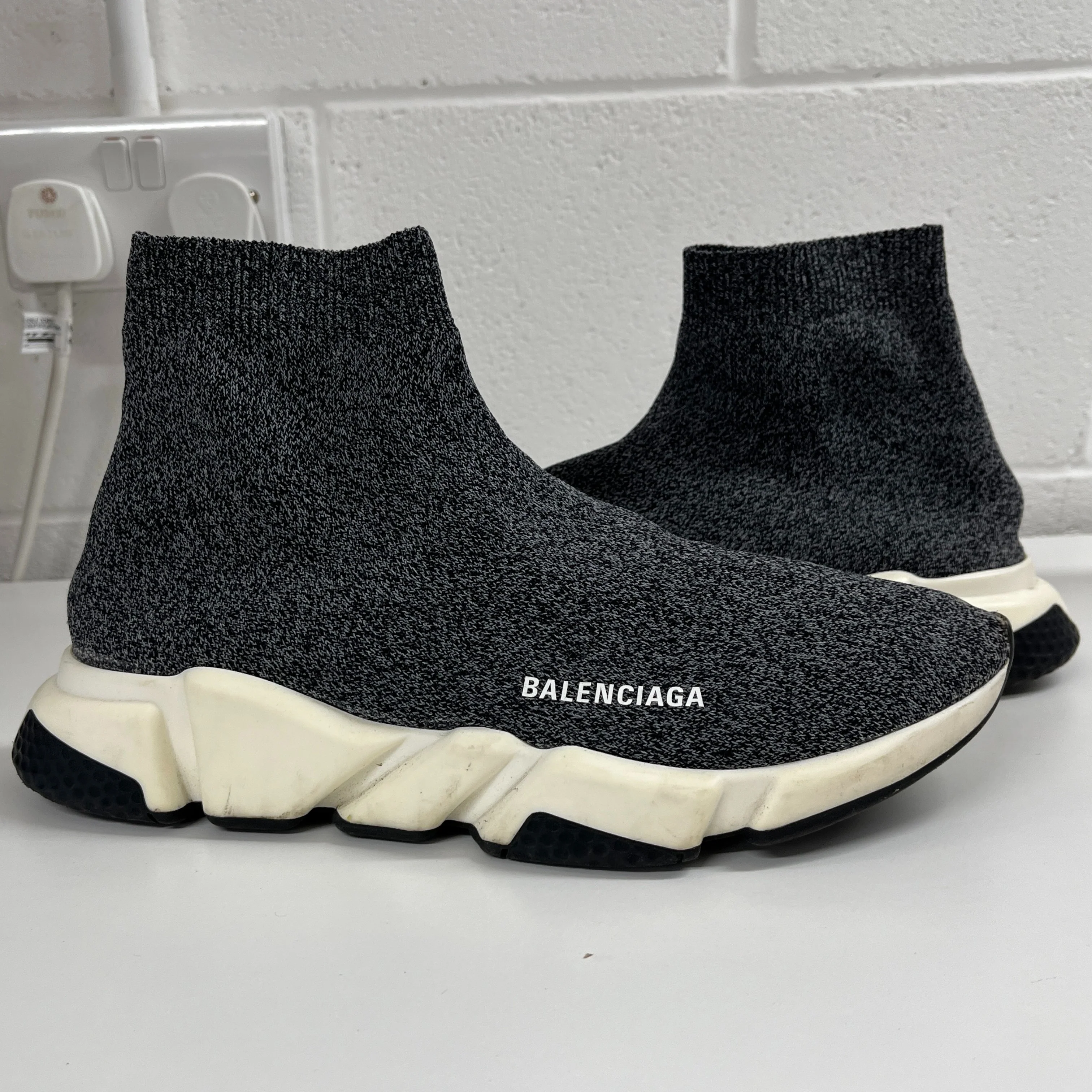Men's Speed Sock High Trainers Grey Size EU 44 / UK 10 - Image 11