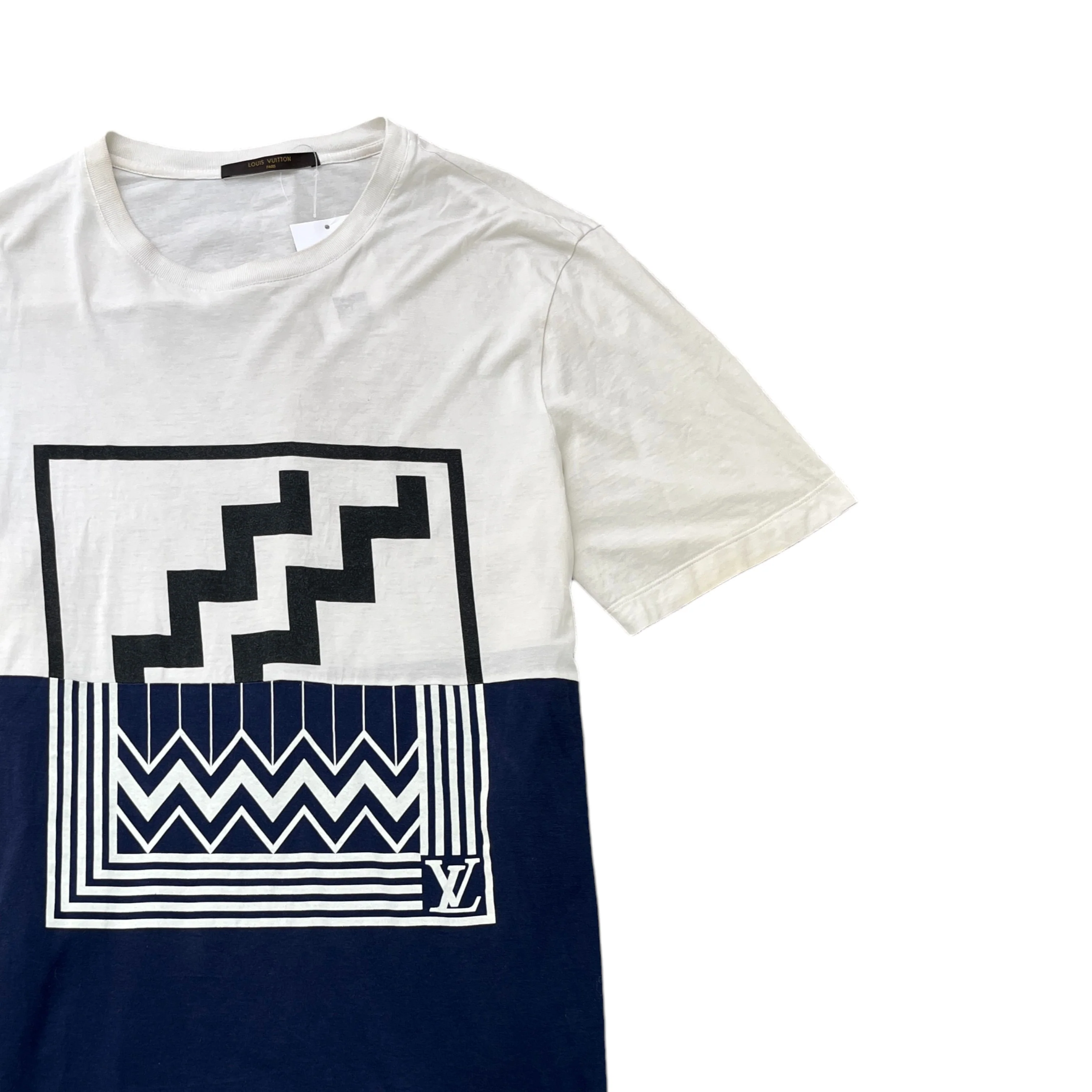 Men's Split Logo T-Shirt White Size XL - Image 3