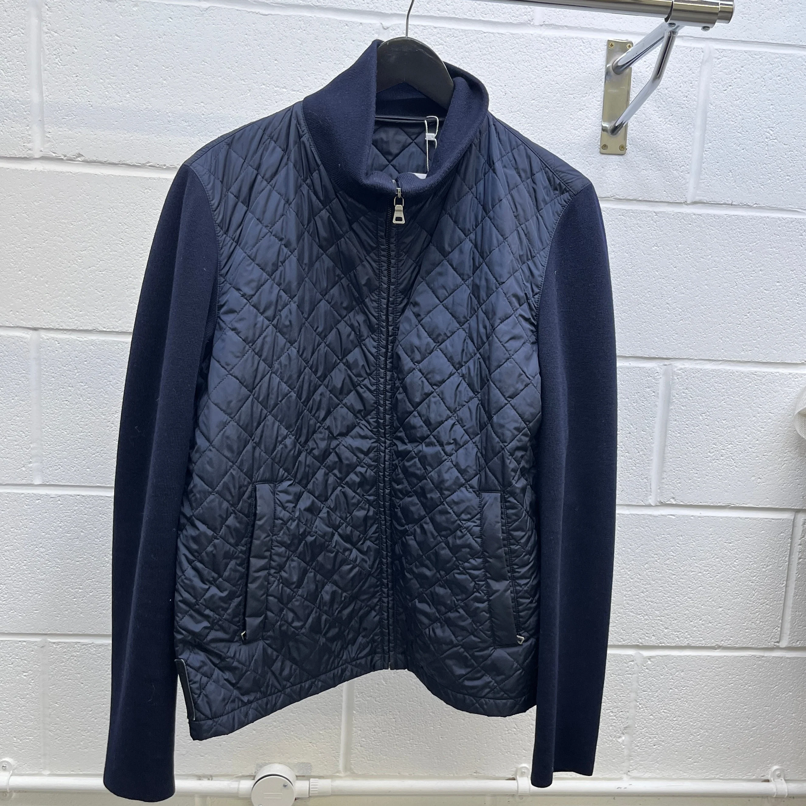 Men's Sport Quilted Jacket Navy Size IT 52 / XL - Image 10