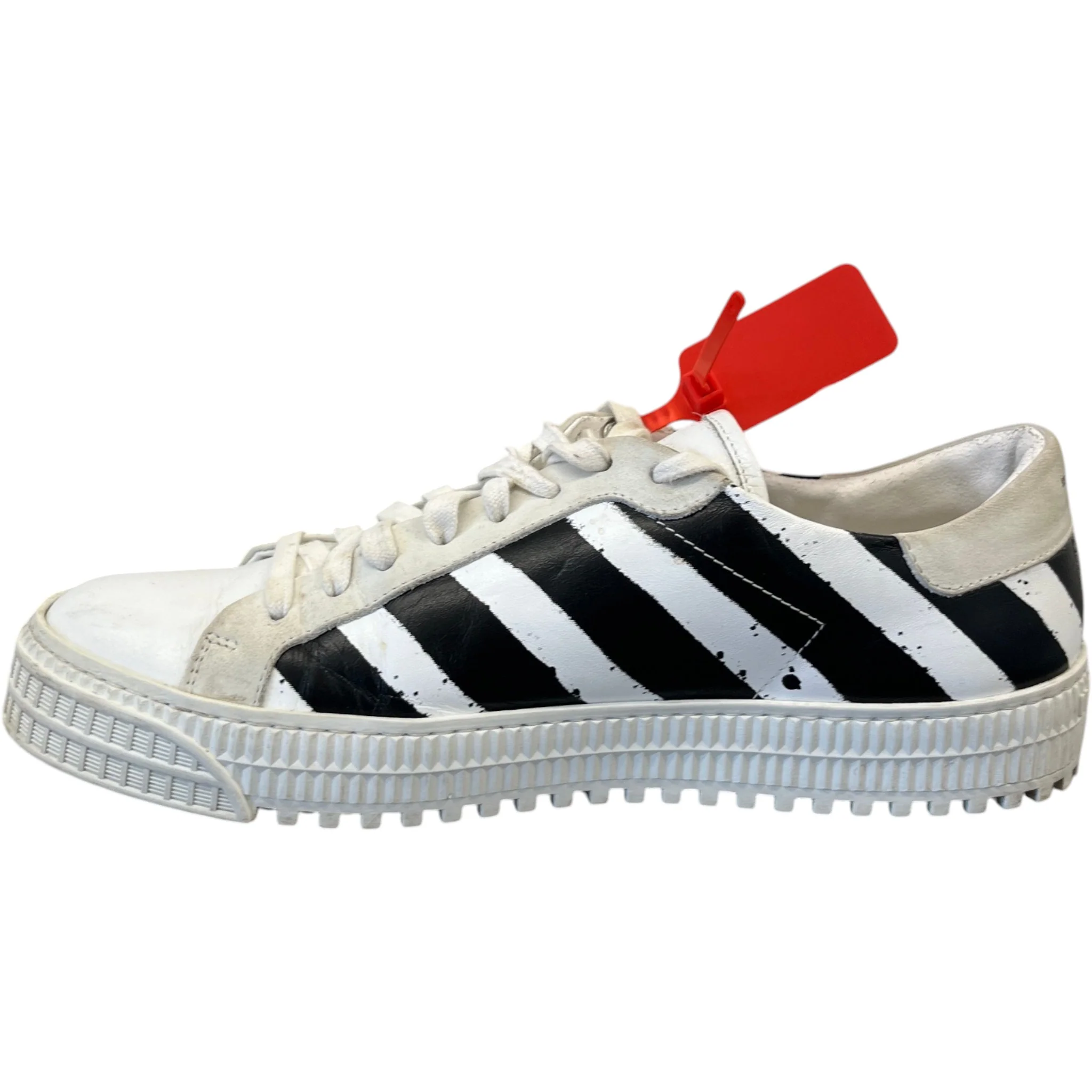 Men's Spray Diagonal Low Trainers White Size EU 41 / UK 7 - Image 2