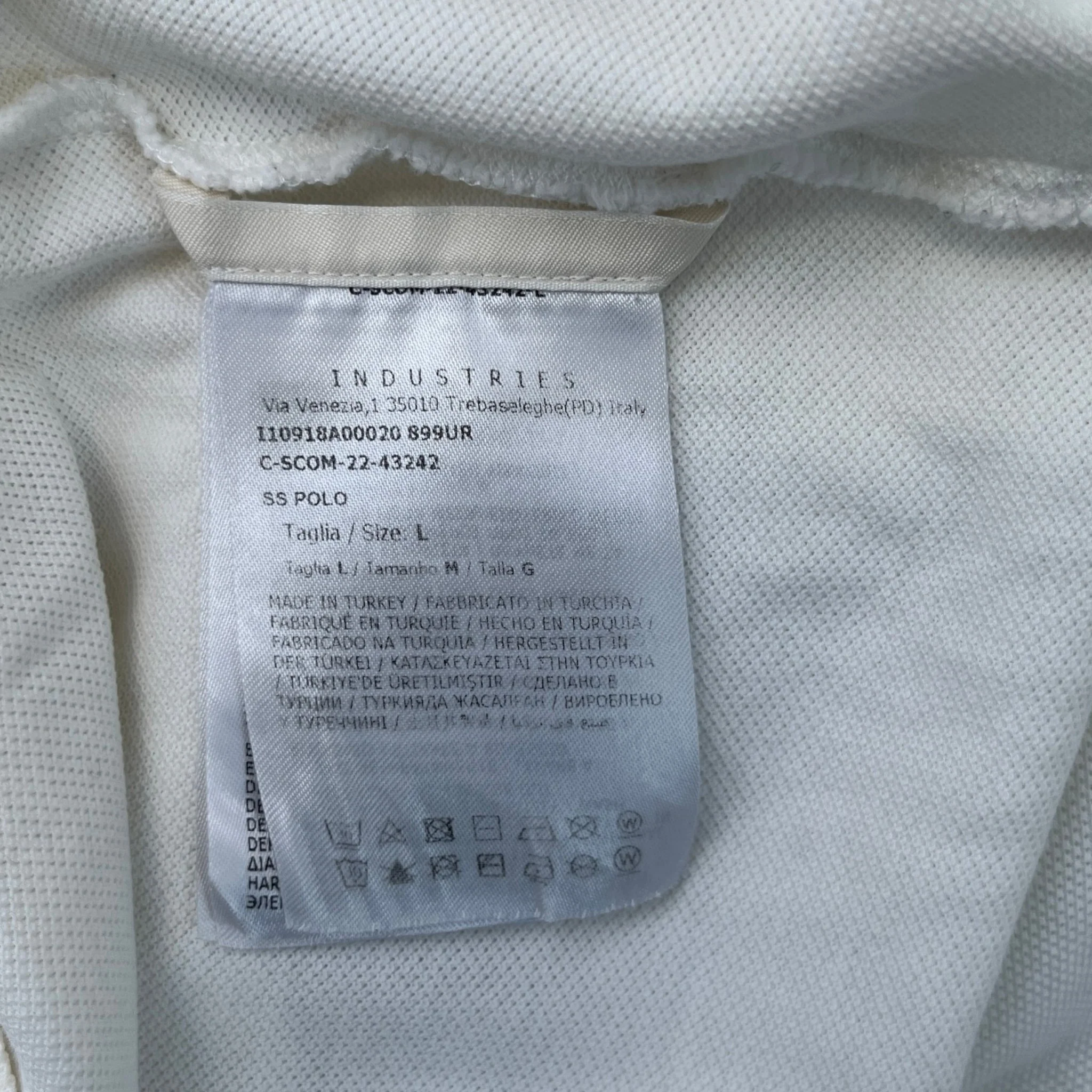 Men's Ss Polo Polo Shirt White Size L - Image 10