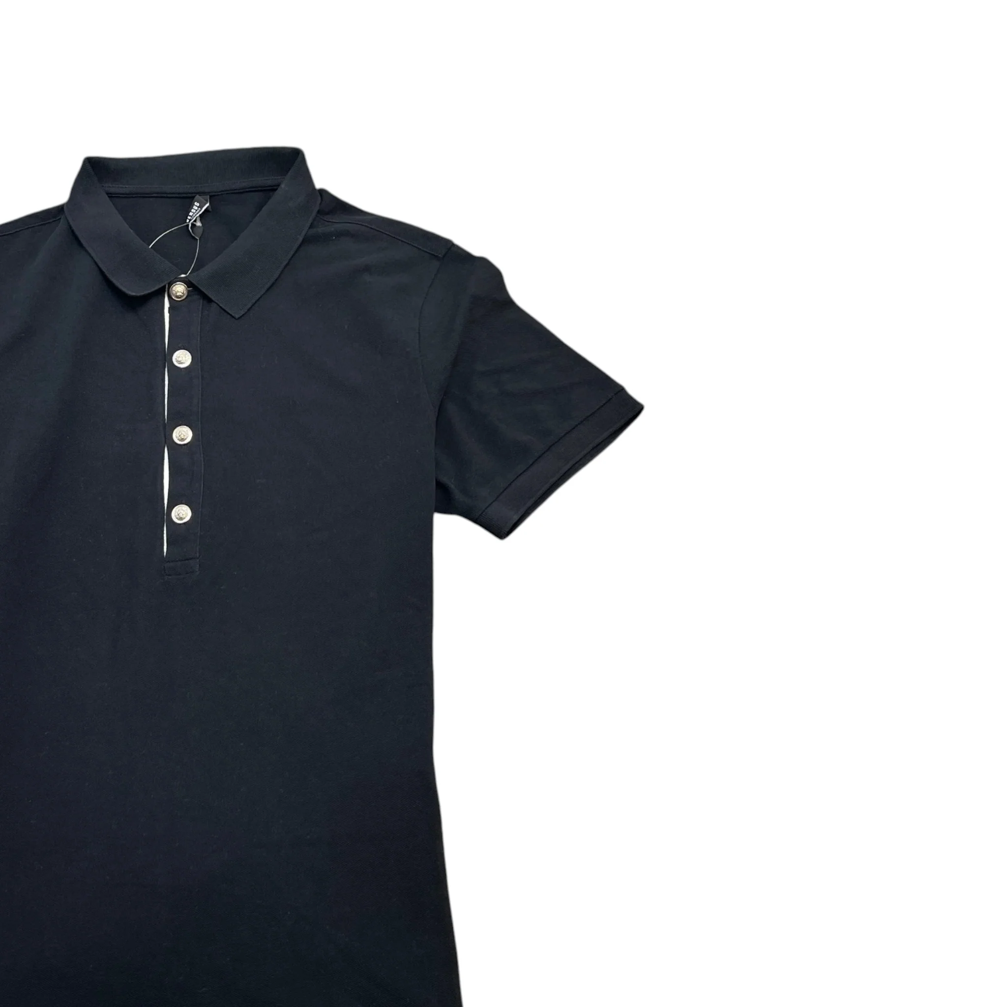 Men's Tab Logo Polo Shirt Black Size L - Image 3
