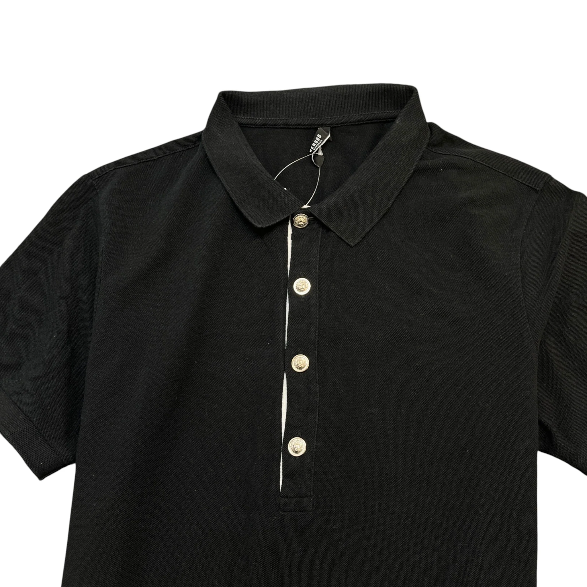 Men's Tab Logo Polo Shirt Black Size L - Image 5