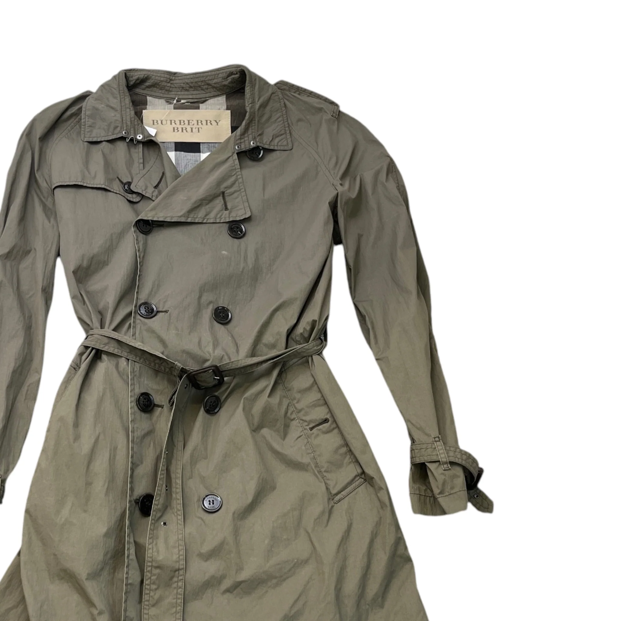 Men's Trench Jacket Khaki Size XL - Image 3