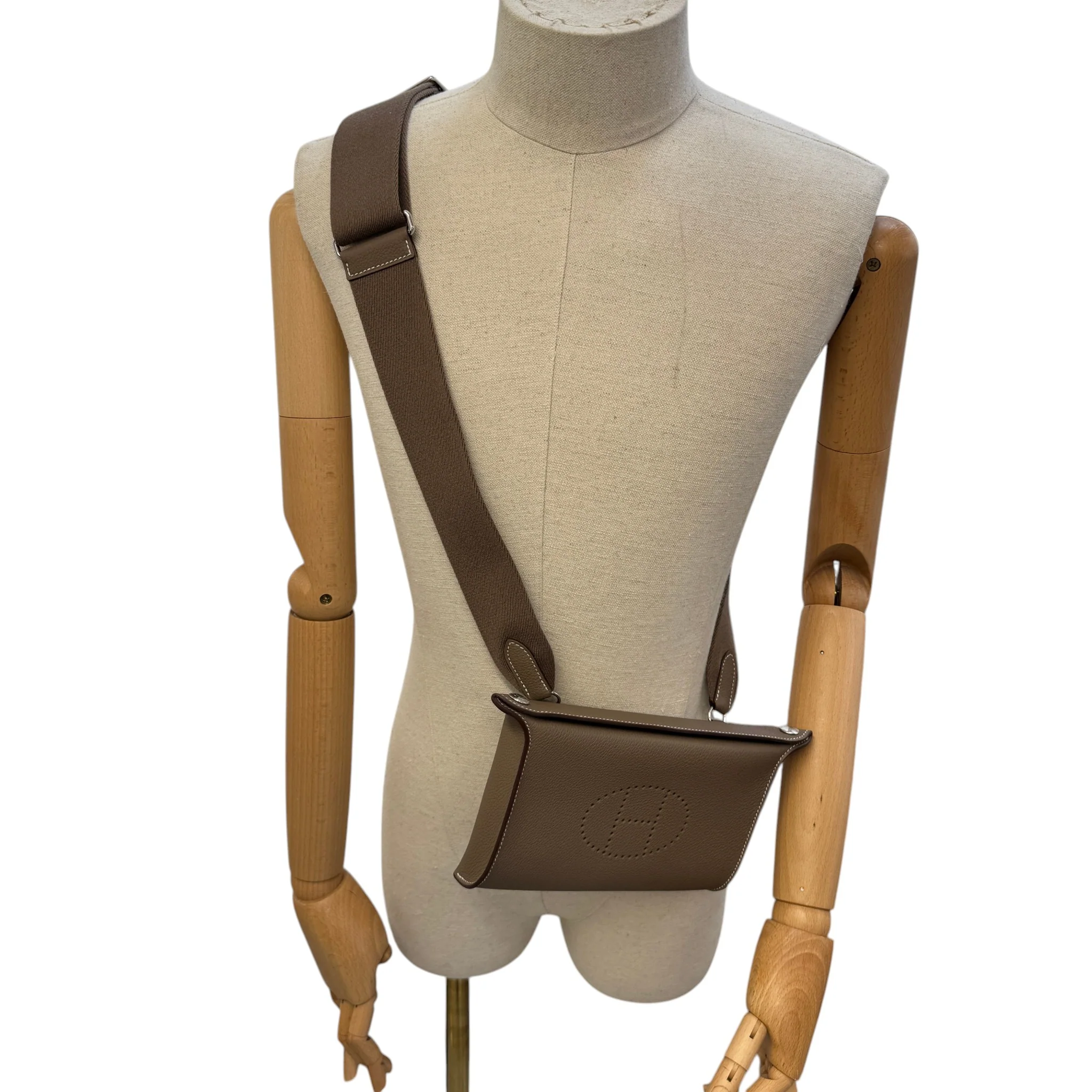 Men's Videpoches Togo Handbag Brown - Image 2