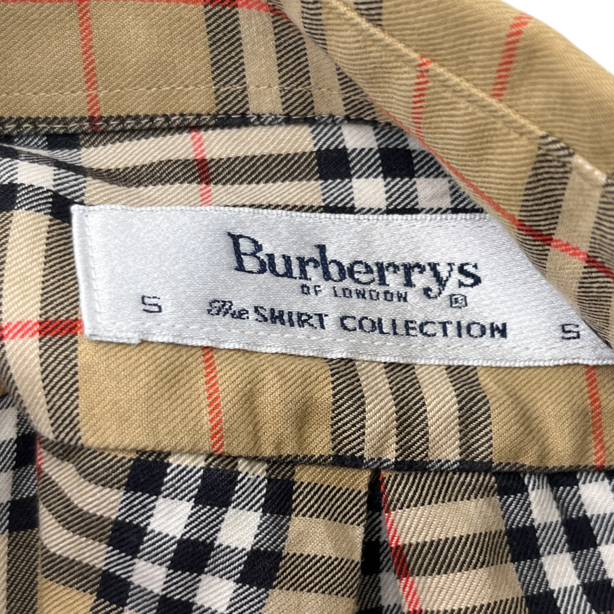 Men's Vintage Nova Check Shirt Tan Size S - Image 6
