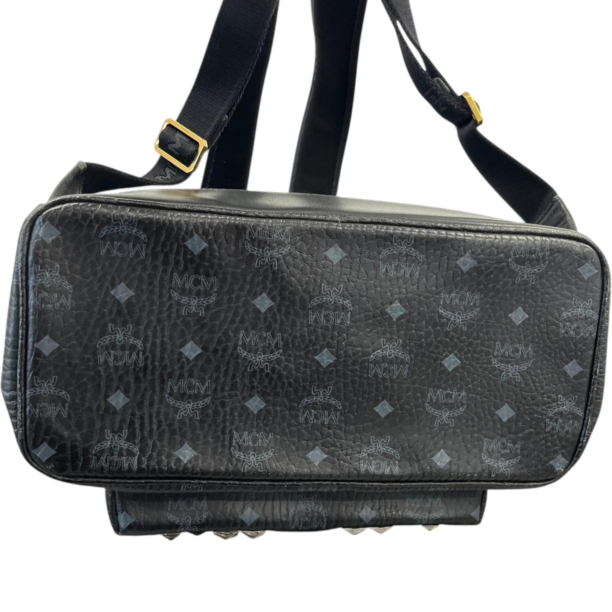 Men's Visetos Shark Studded Bag Black - Image 10