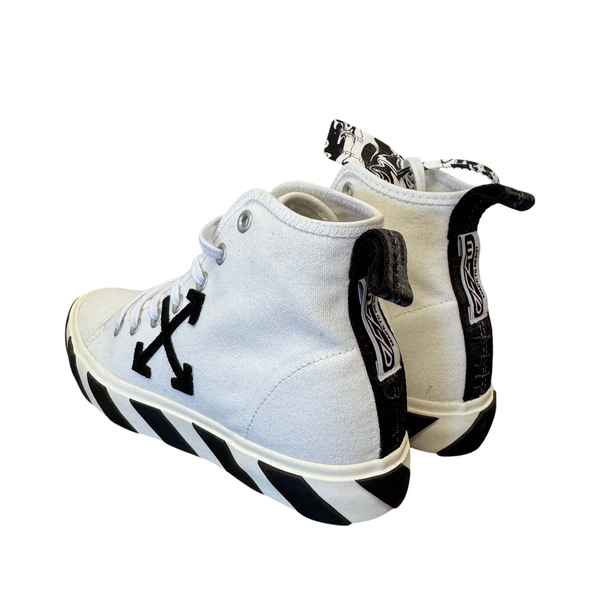 Men's Vulcanized High Trainers White Size EU 42 / UK 8 - Image 8