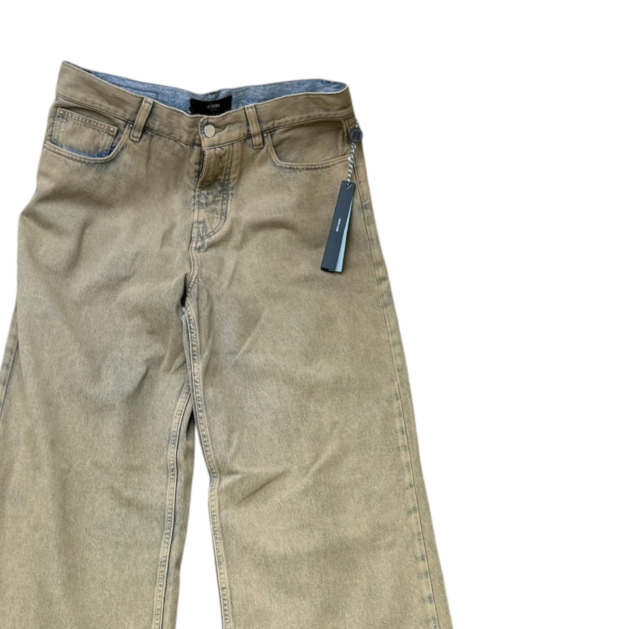 Men's Washed Baggy Jeans Blue Size Waist 32" - Image 3