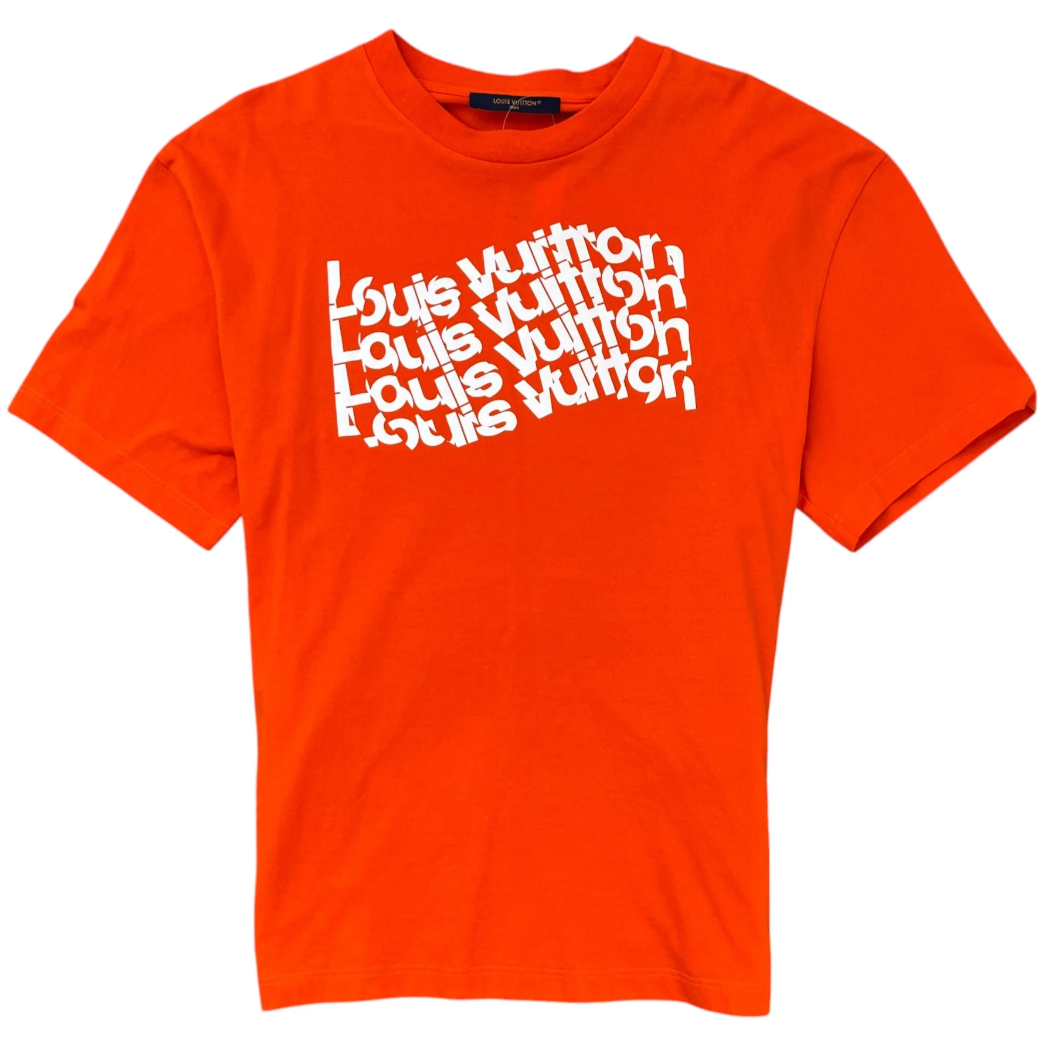 Men's Wave Logo T-Shirt Orange Size XL