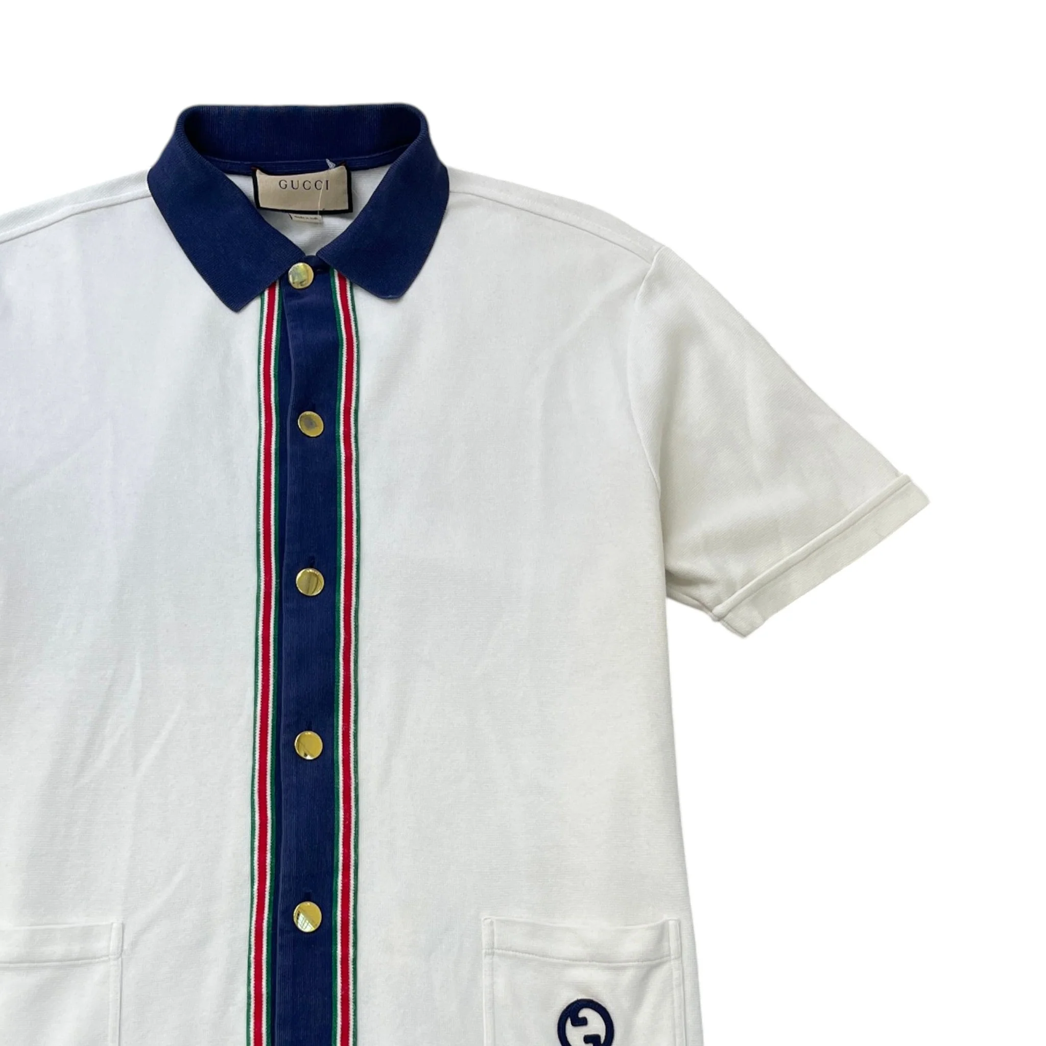 Men's Web Jersey Polo Shirt White Size XL - Image 3