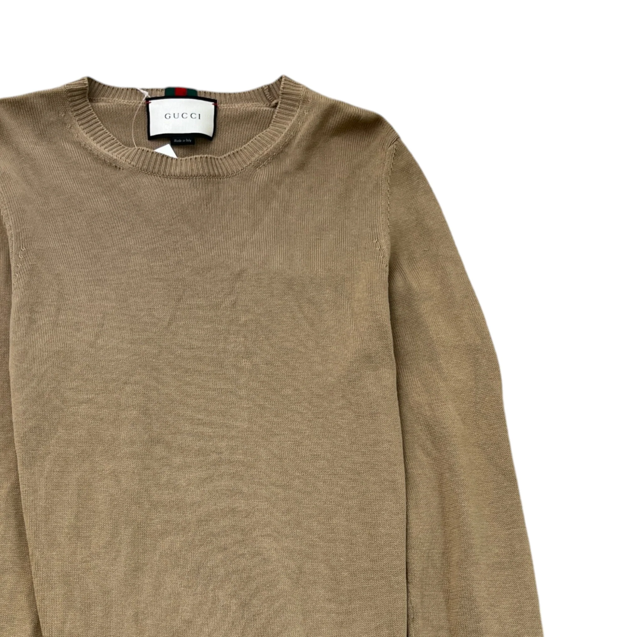 Men's Web Jumper Beige Size L - Image 3
