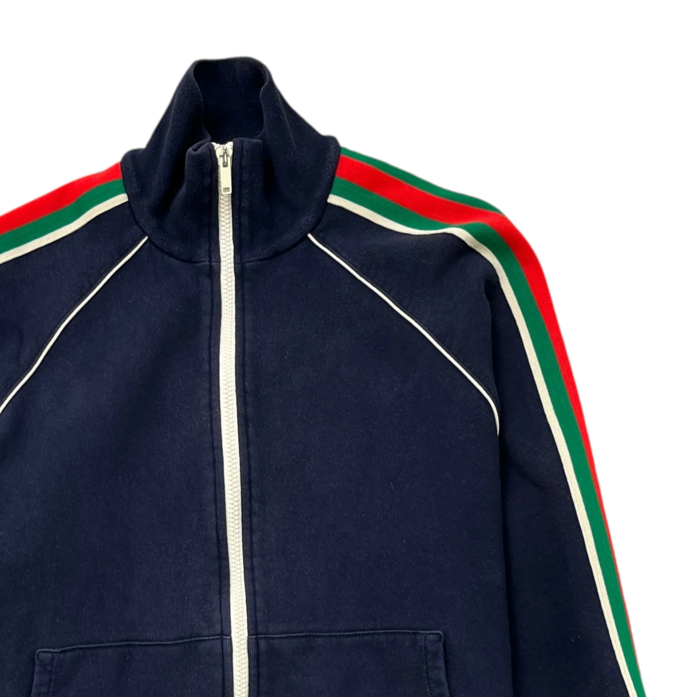 Men's Web Sleeve Track Jacket Navy Size S - Image 3