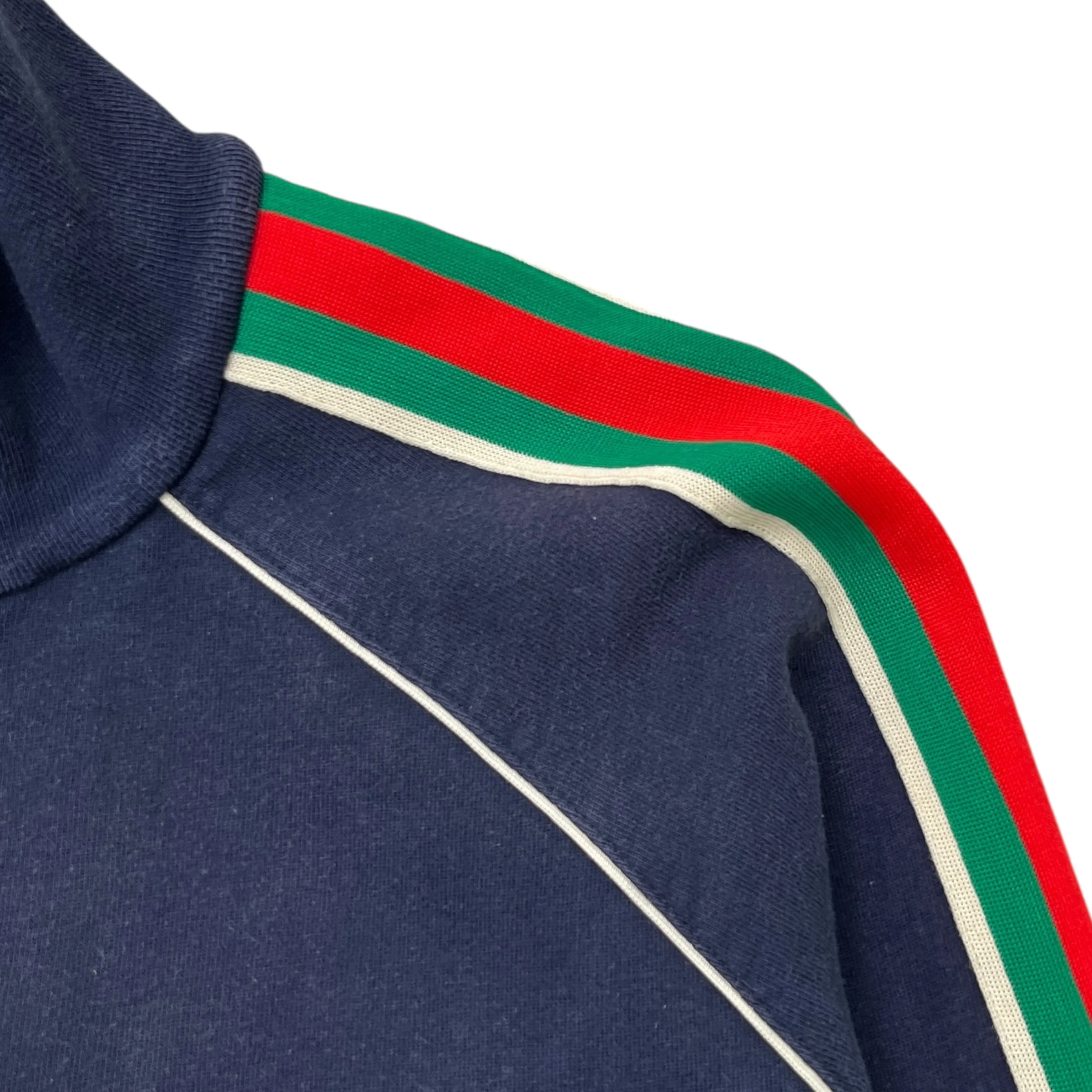 Men's Web Sleeve Track Jacket Navy Size S - Image 5