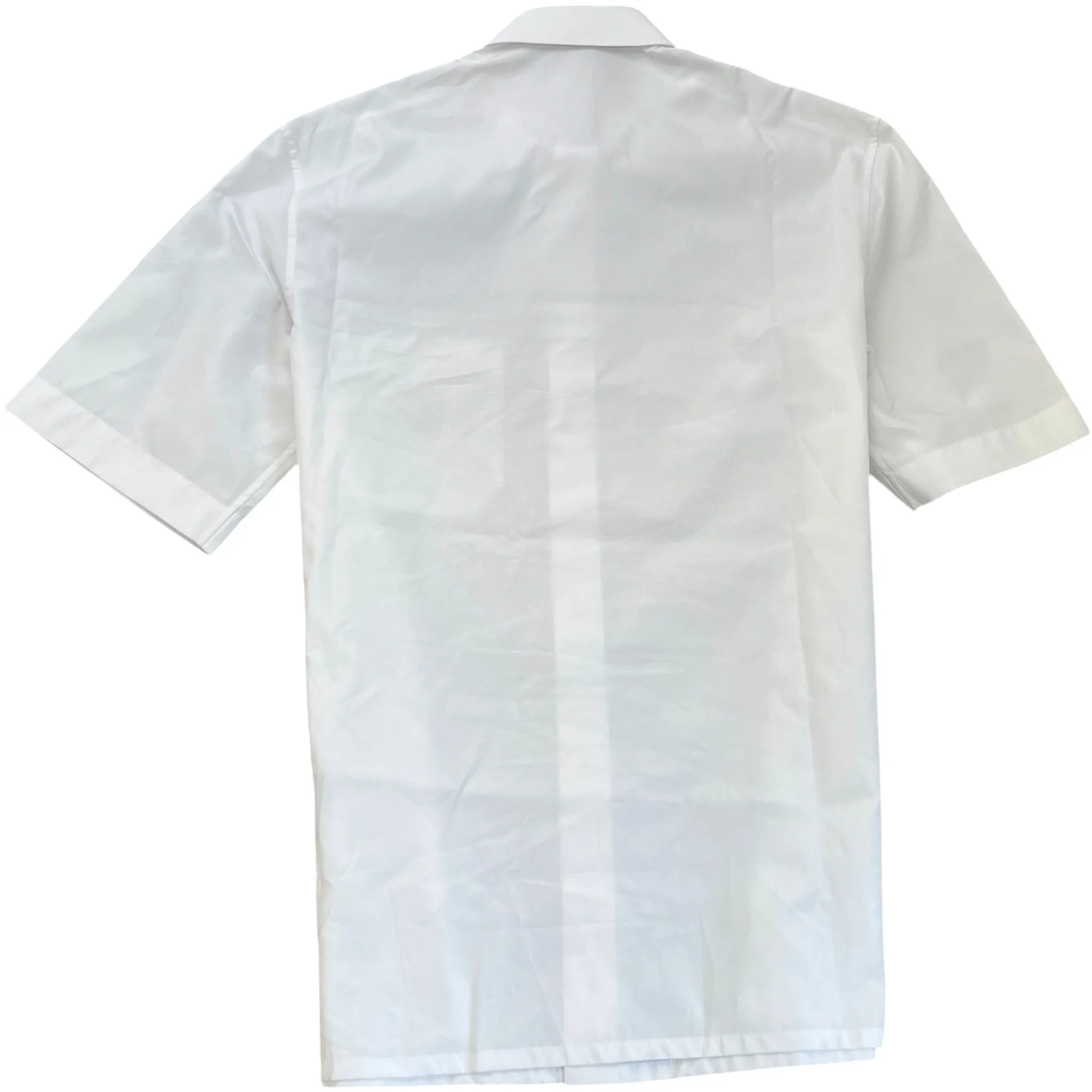 Men's Woven Embroidered Logo Shirt White Size S - Image 2