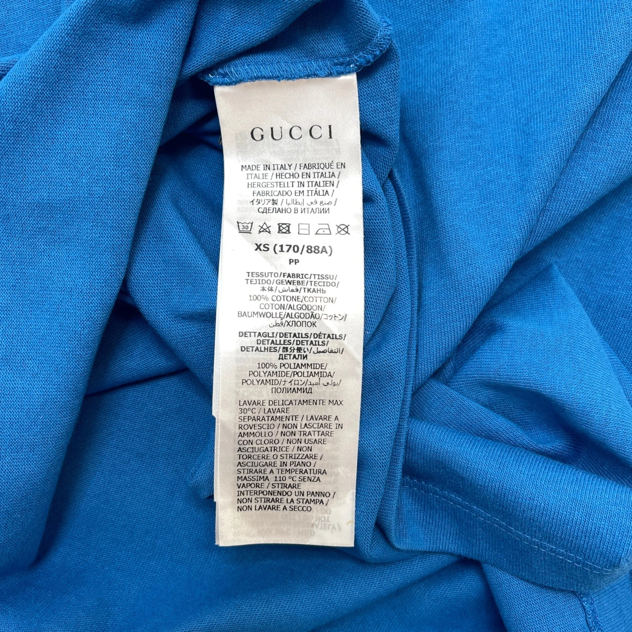 Men's X Adidas Trefoil Print Long Sleeve T-Shirt Blue Size XS - Image 9