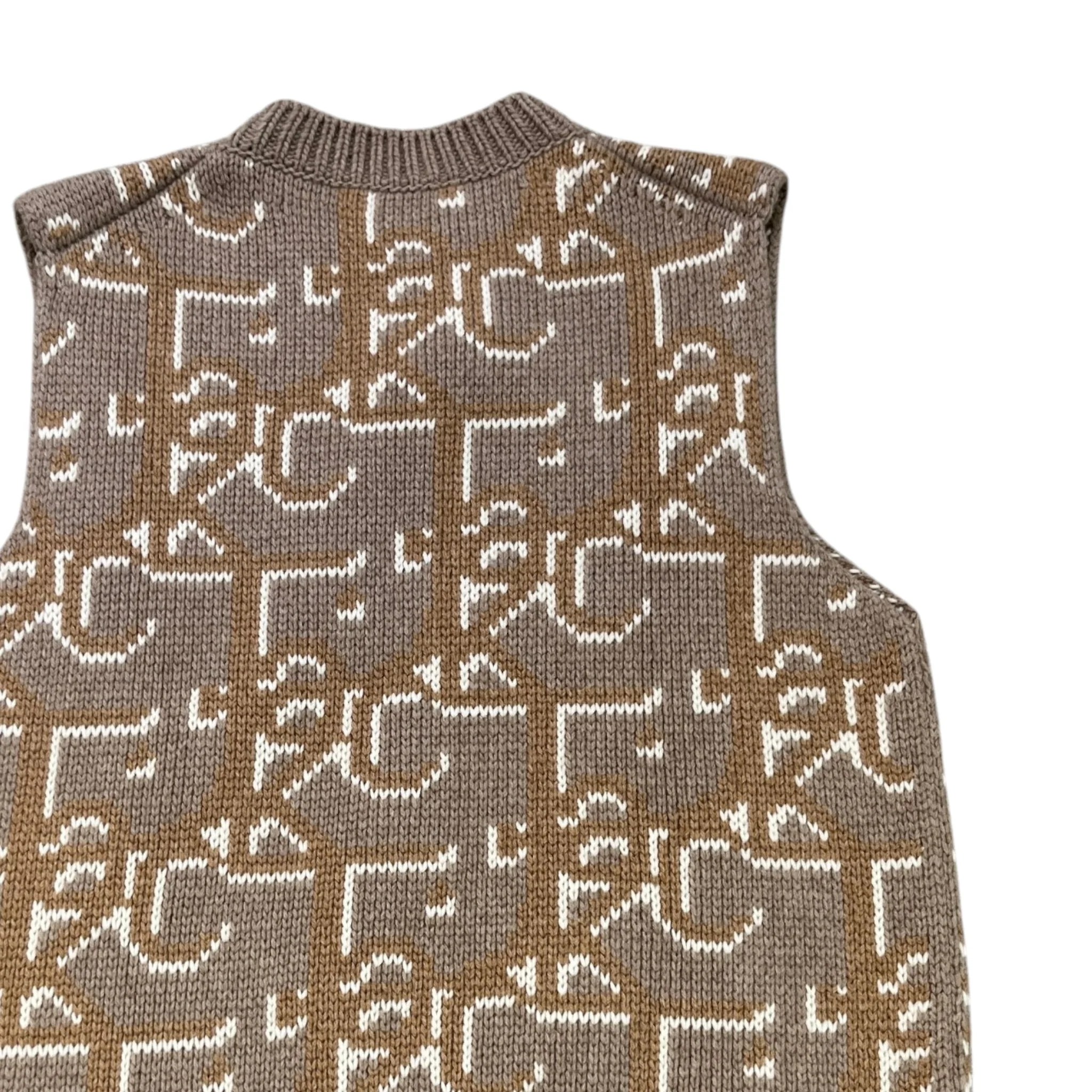 Men's X Cactus Jack Oversized Sleeveless Sweatshirt Brown Size S - Image 4