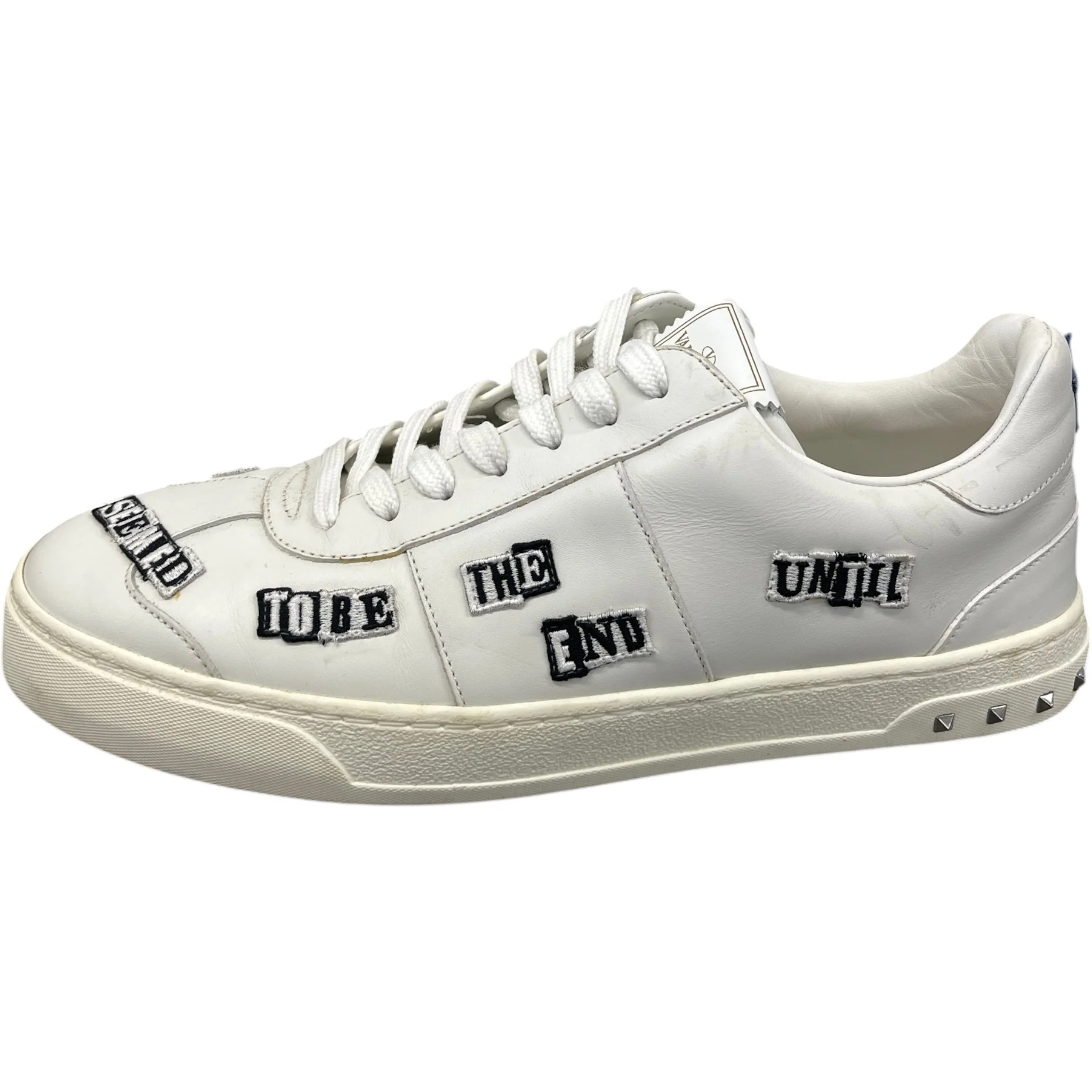 Men's X Jamie Reid Fly Crew Punk Poem Low Trainers White Size EU 41 / UK 7 - Image 5