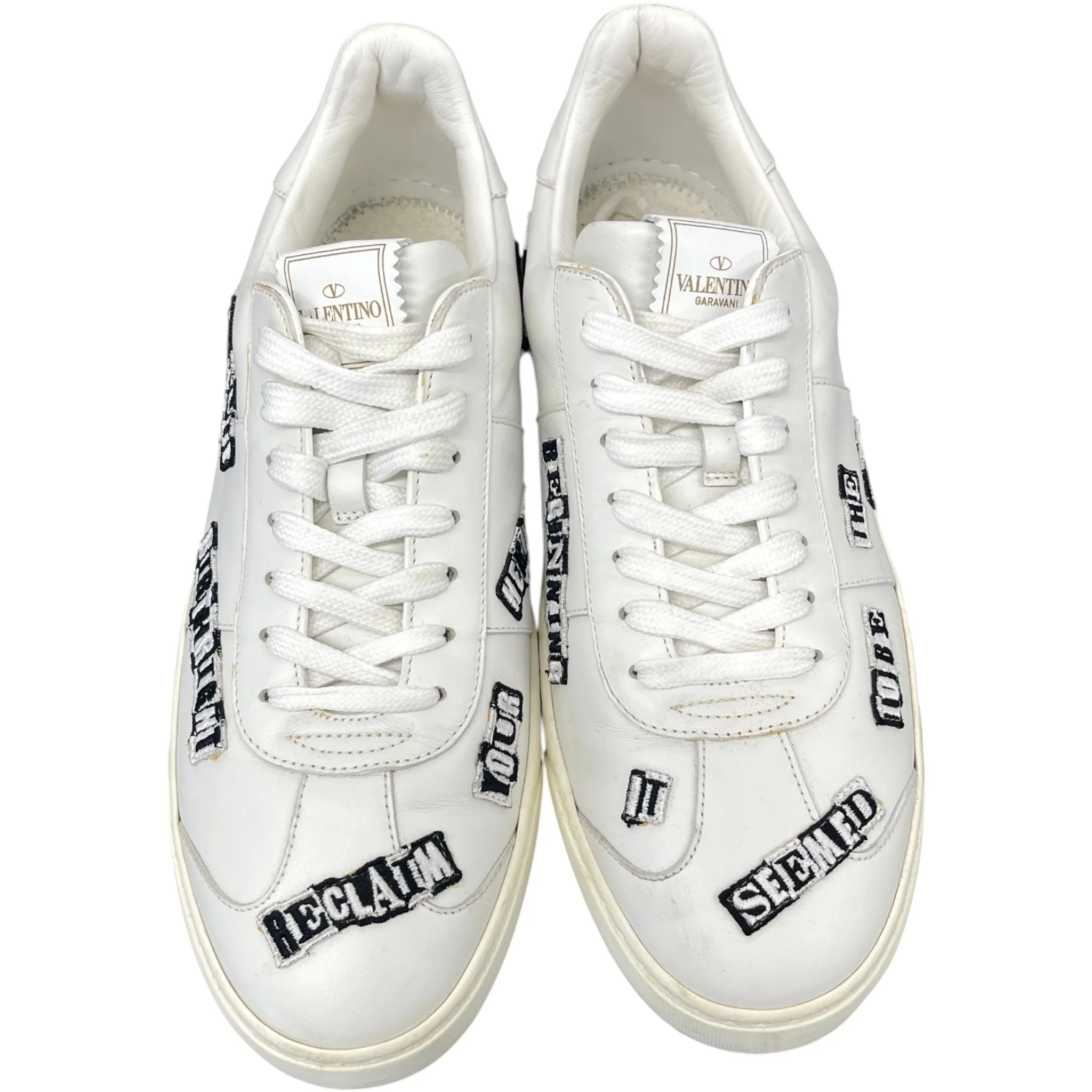 Men's X Jamie Reid Fly Crew Punk Poem Low Trainers White Size EU 41 / UK 7 - Image 6