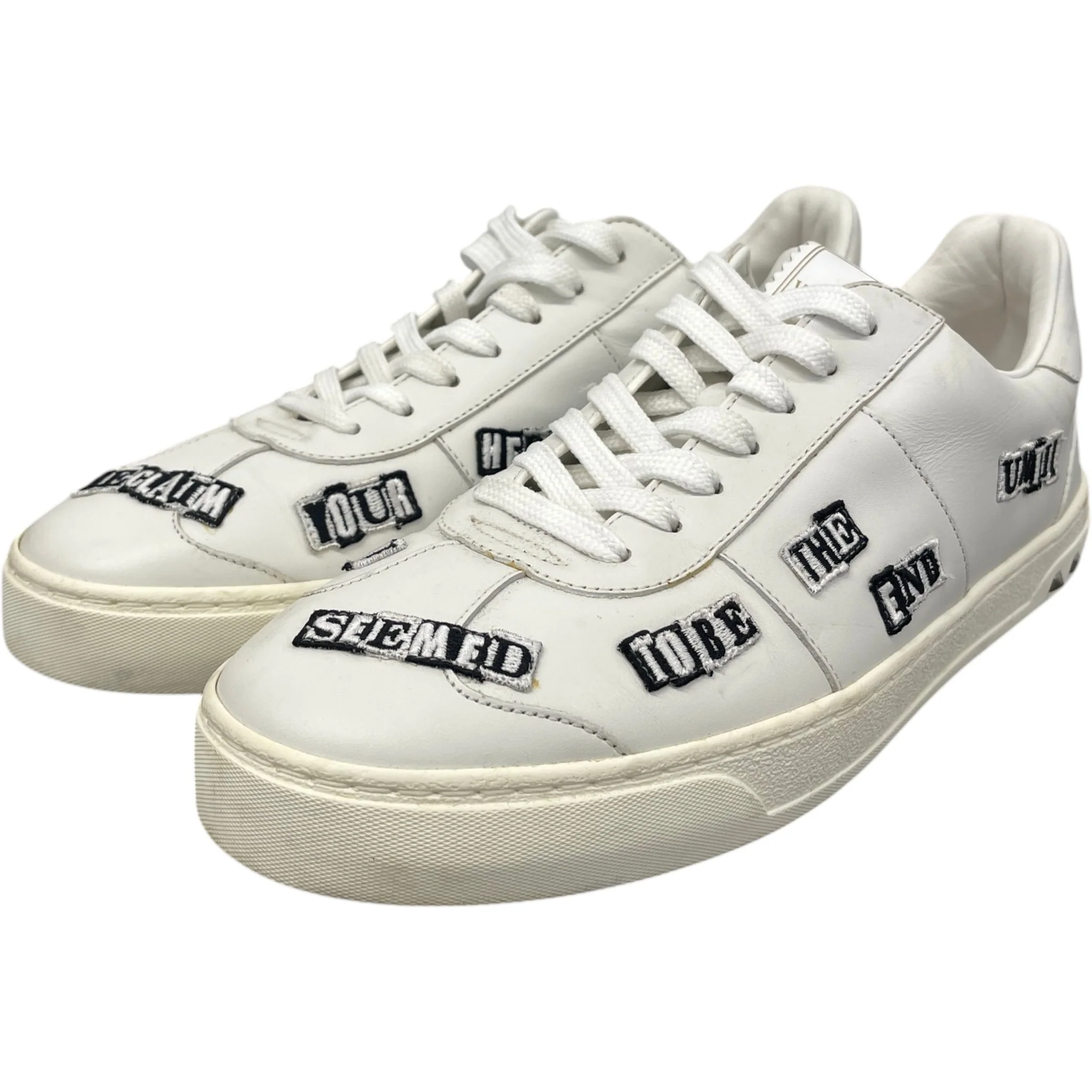 Men's X Jamie Reid Fly Crew Punk Poem Low Trainers White Size EU 41 / UK 7 - Image 8