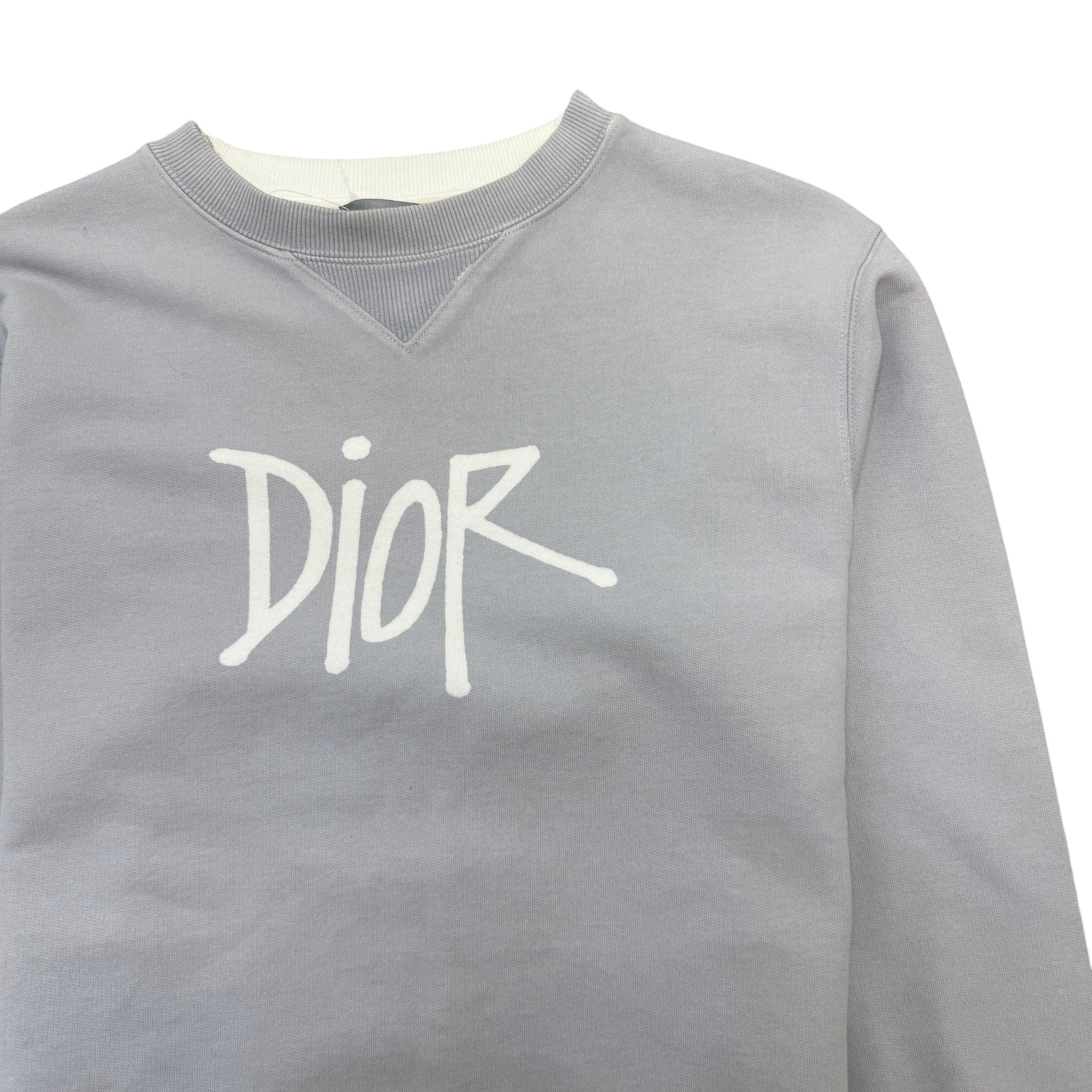 Men's X Shawn Stussy Graffiti Jumper Grey Size S - Image 3