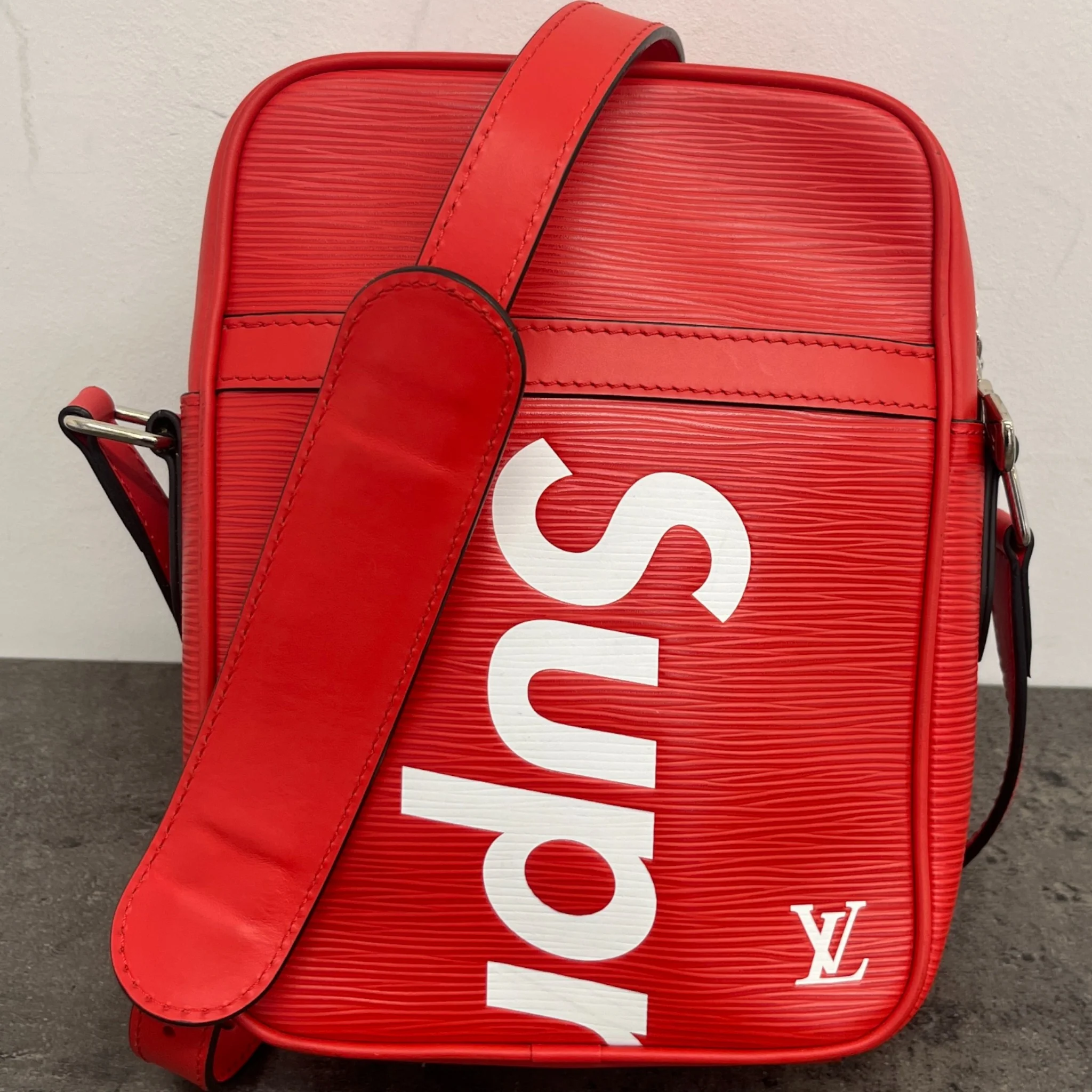 Men's X Supreme Danube Pm Epi Bag Red - Image 12