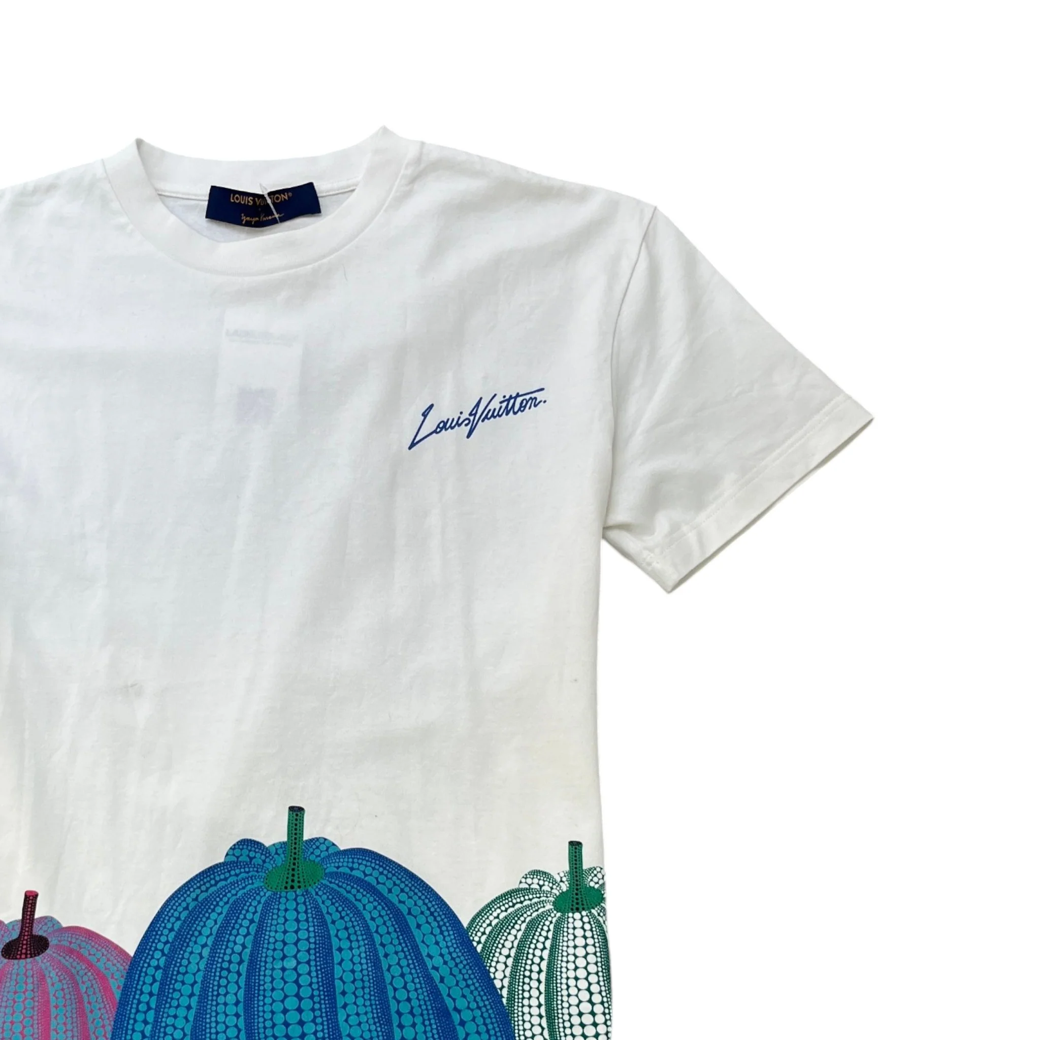 Men's X Yayoi Kusama Pumpkin Dots T-Shirt White Size XS - Image 3