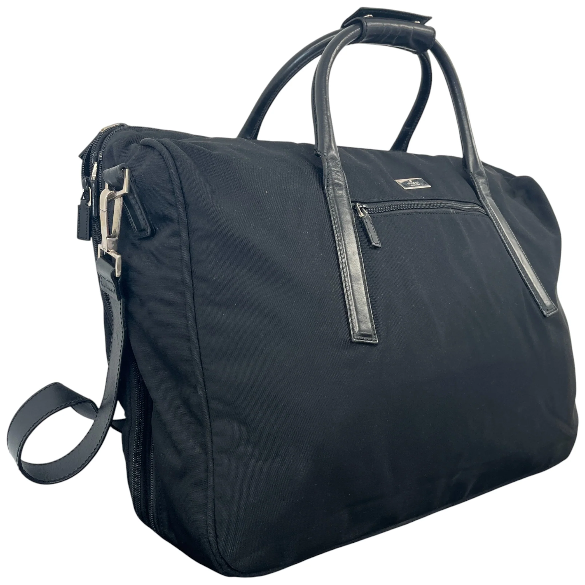 Nylon Travel Bag Black - Image 3