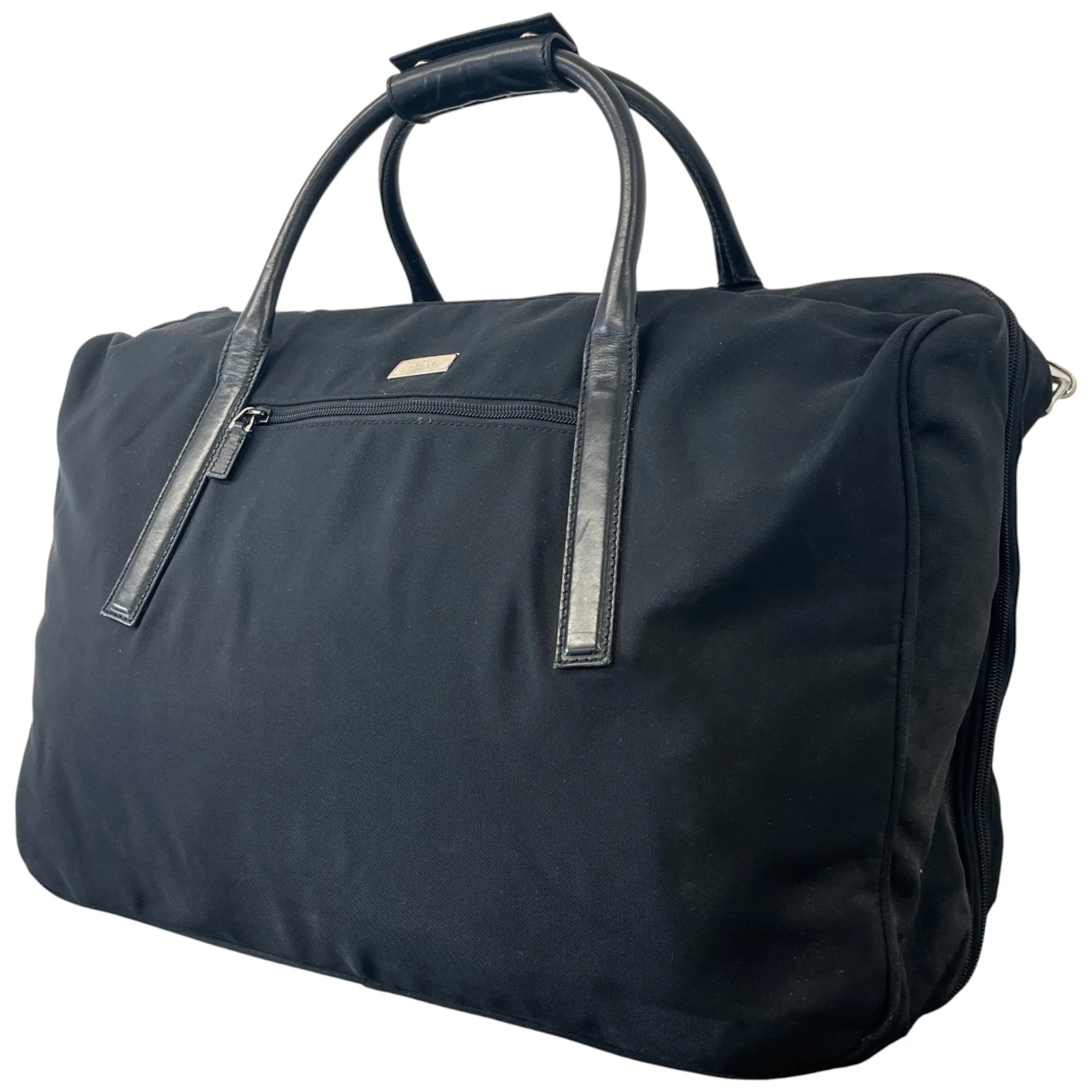 Nylon Travel Bag Black - Image 5