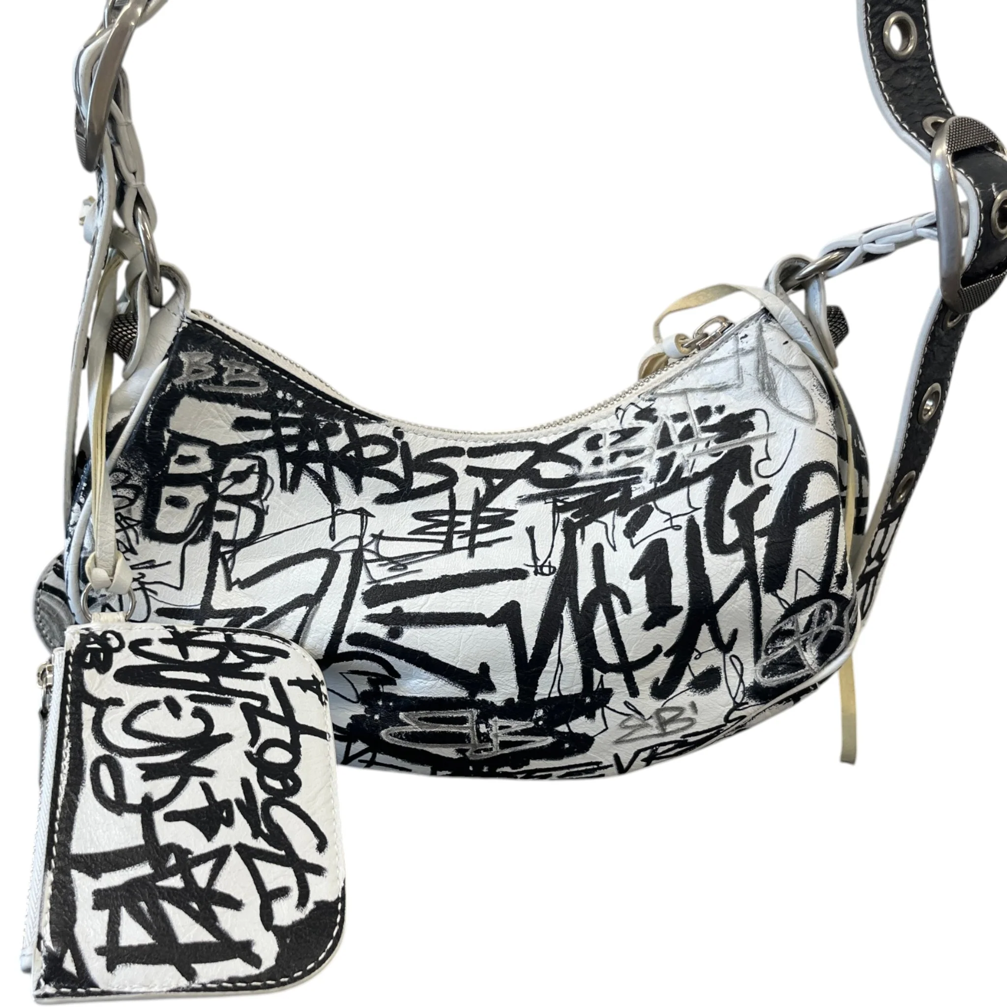 Women's 2022 Graffiti Le Cagole Bag White - Image 3